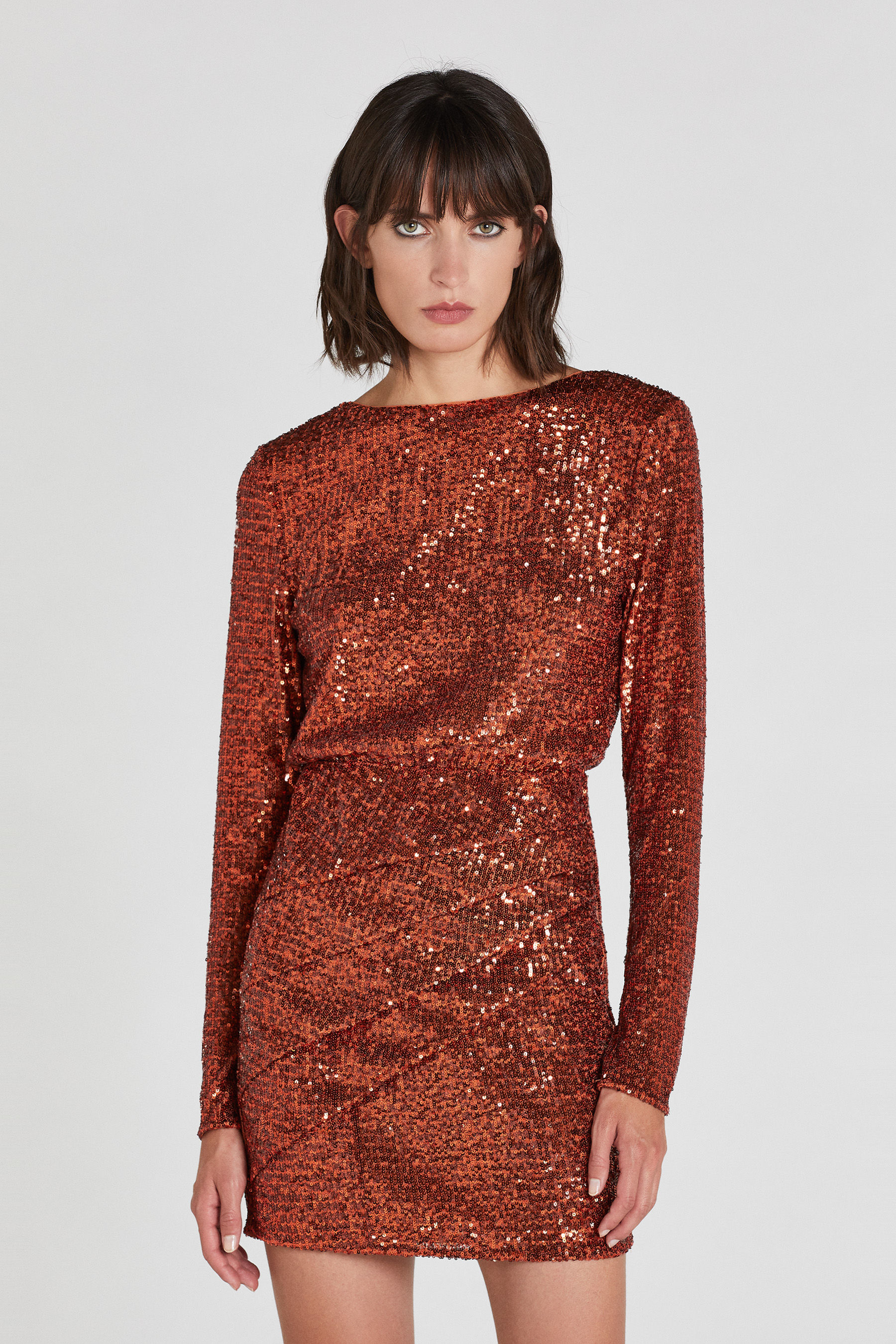 Red All-over sequin dress | Patrizia Pepe
