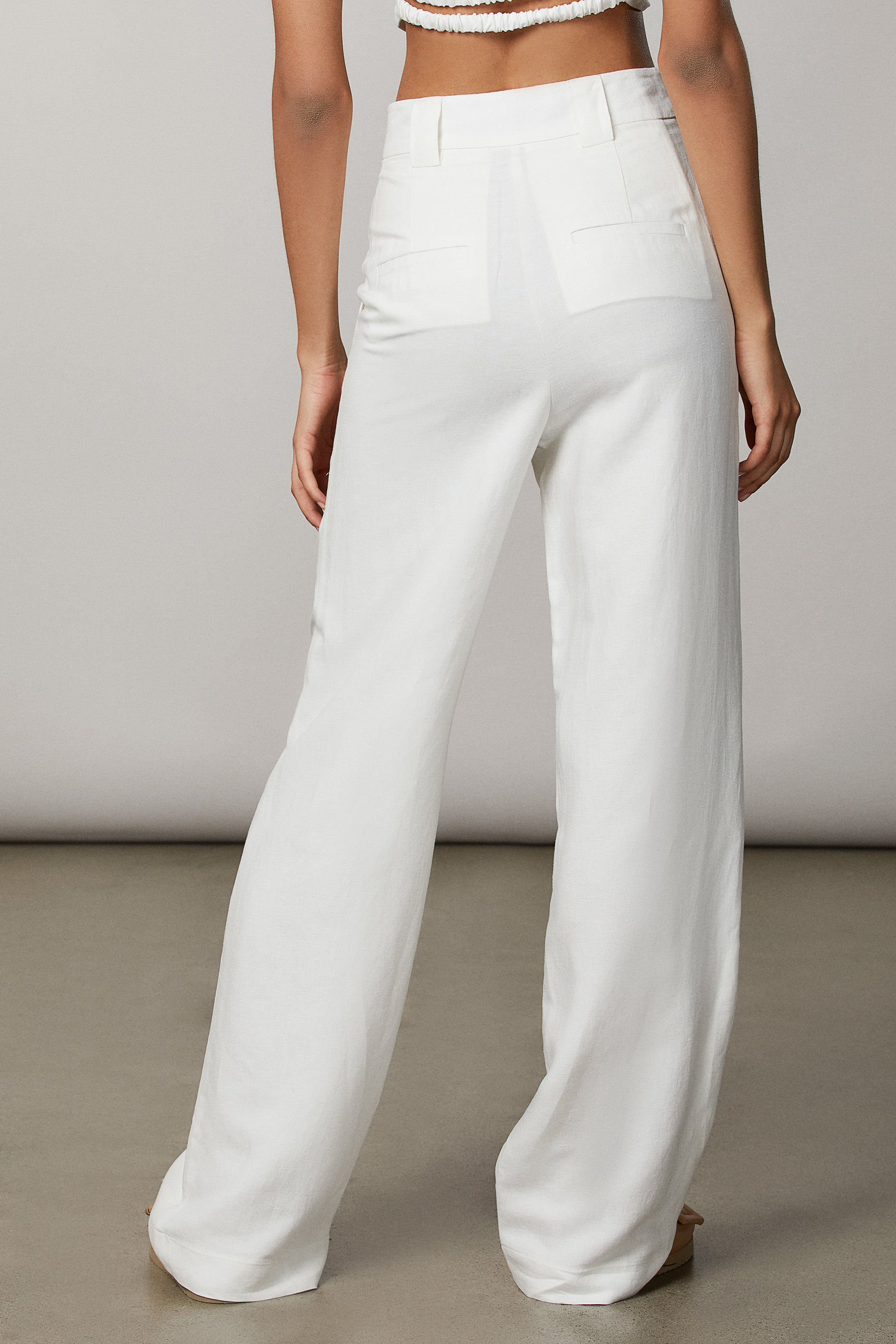 Pantaloni palazzo in lino e viscosa | Patrizia Pepe