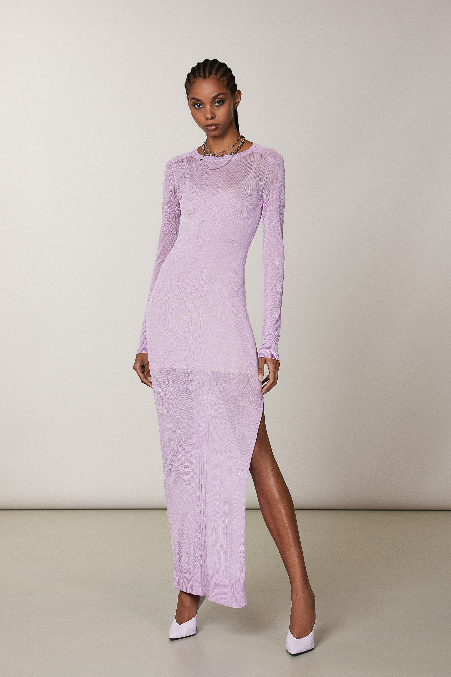 Open Back Fine Knitted Maxi Dress Black Choker Knitted Bandeau Midi Dress  Offwhite | NA-KD