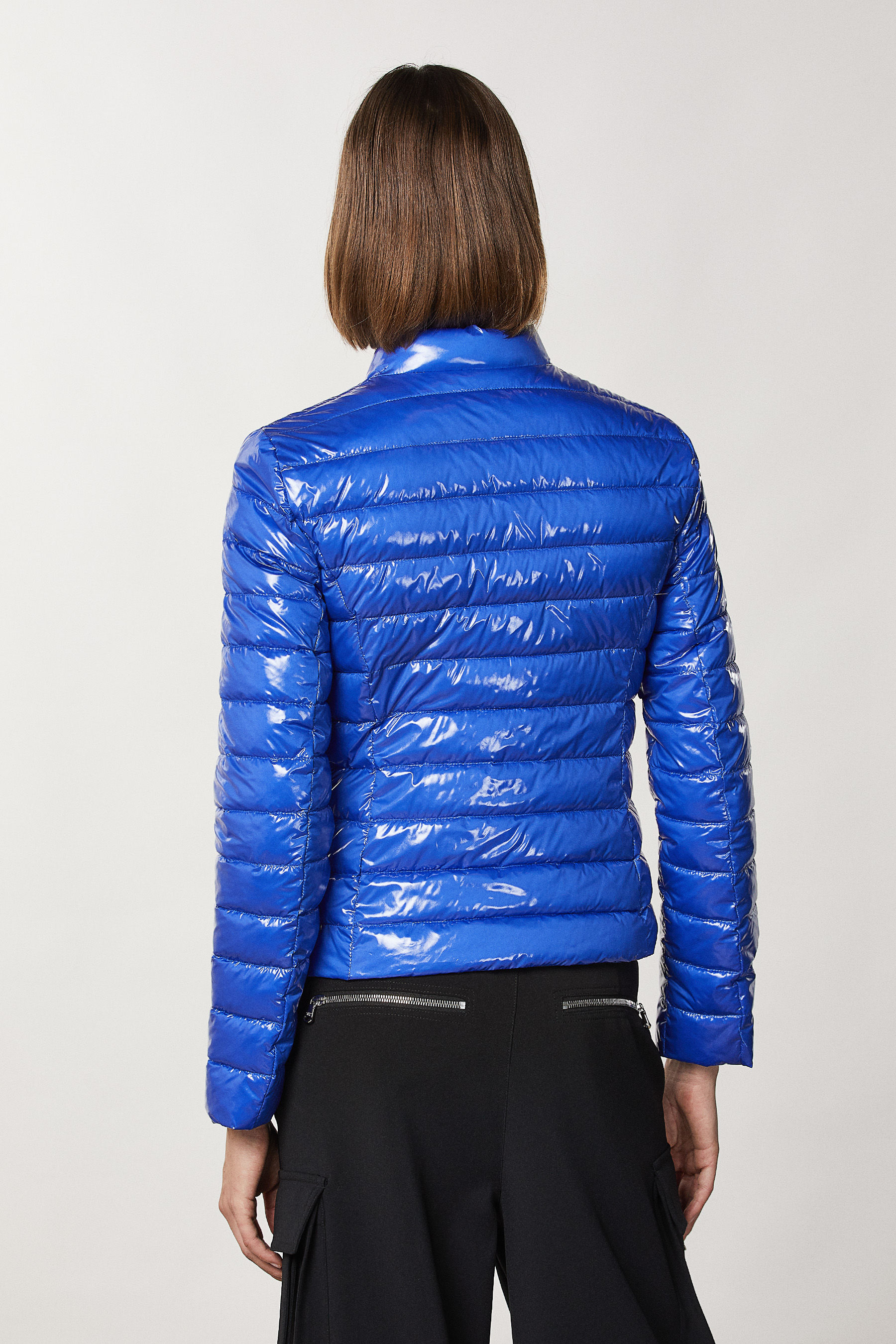Blue lightweight nylon down jacket | Patrizia Pepe
