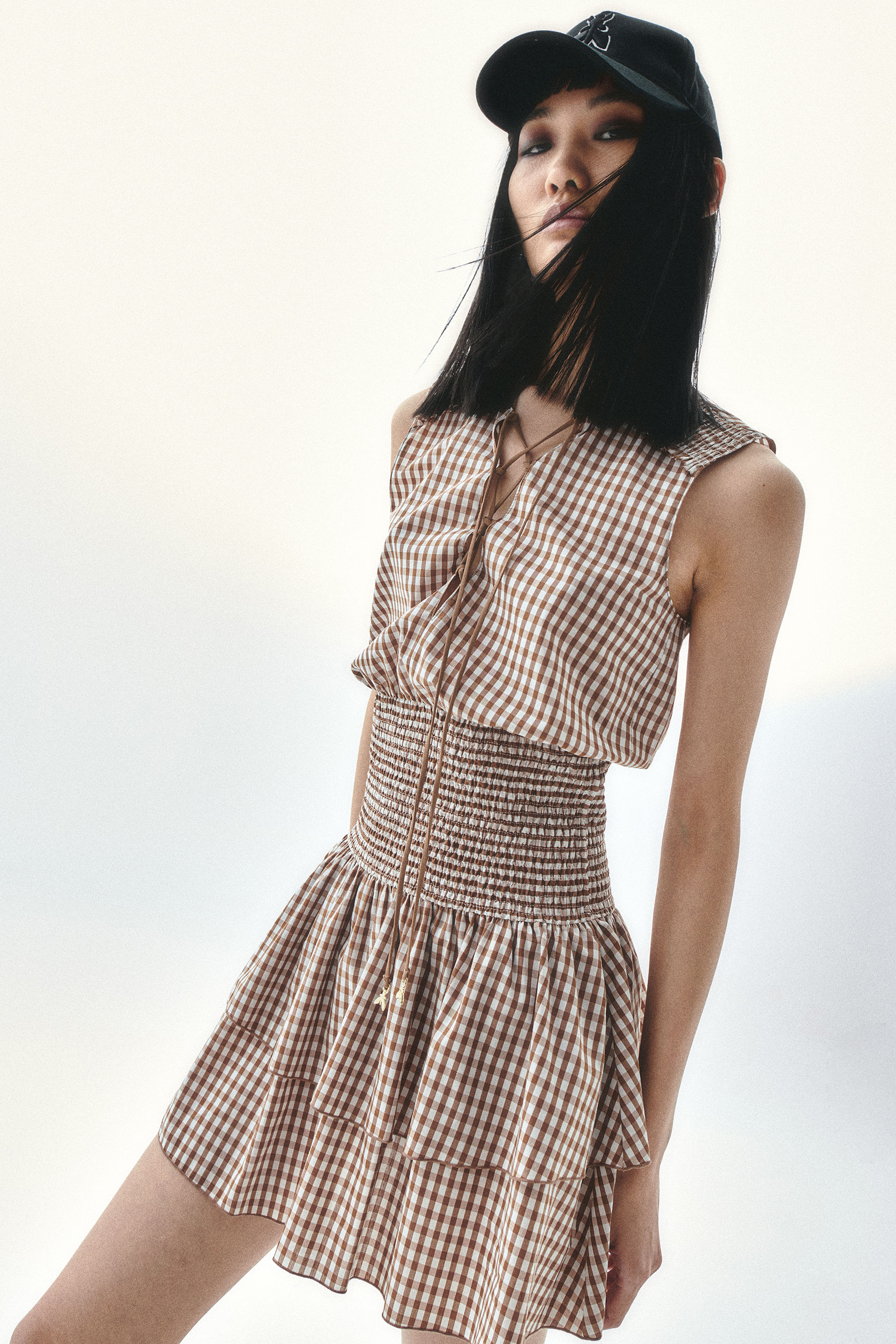 Abito mini punto smock