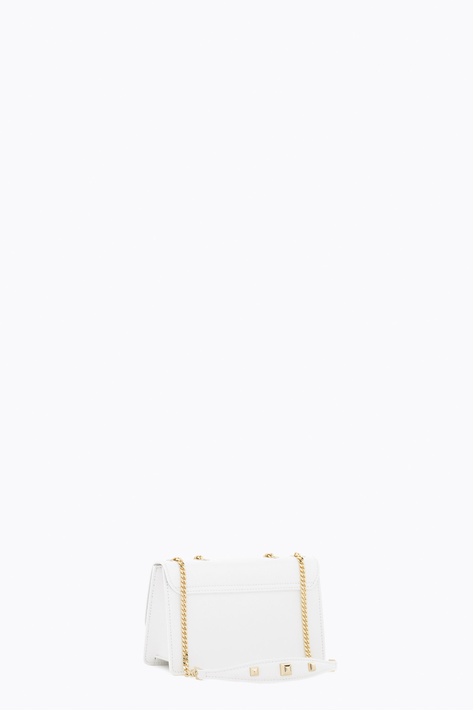 Piping mini bag with a metallic logo | Patrizia Pepe