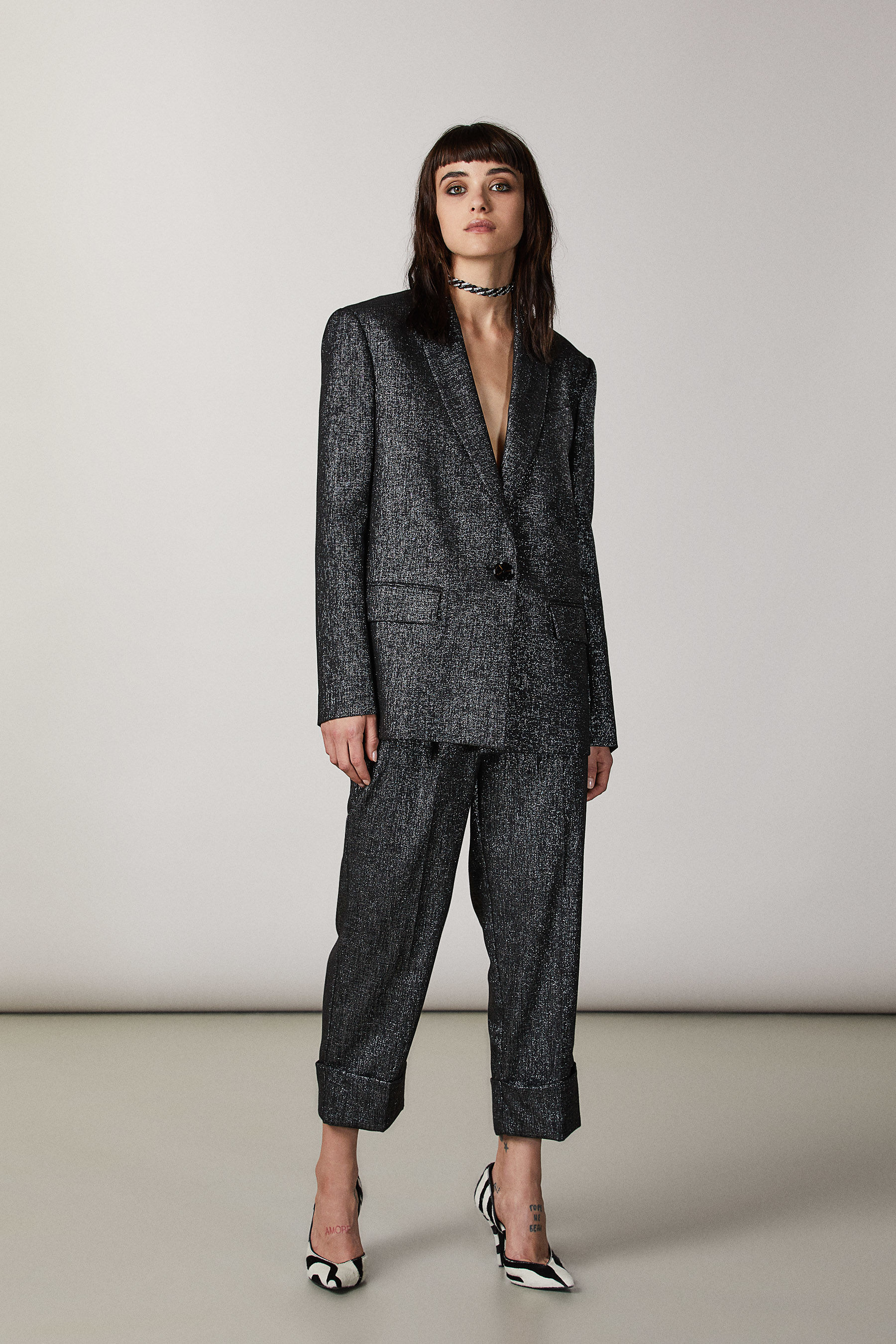 Pantalone maxi risvolto