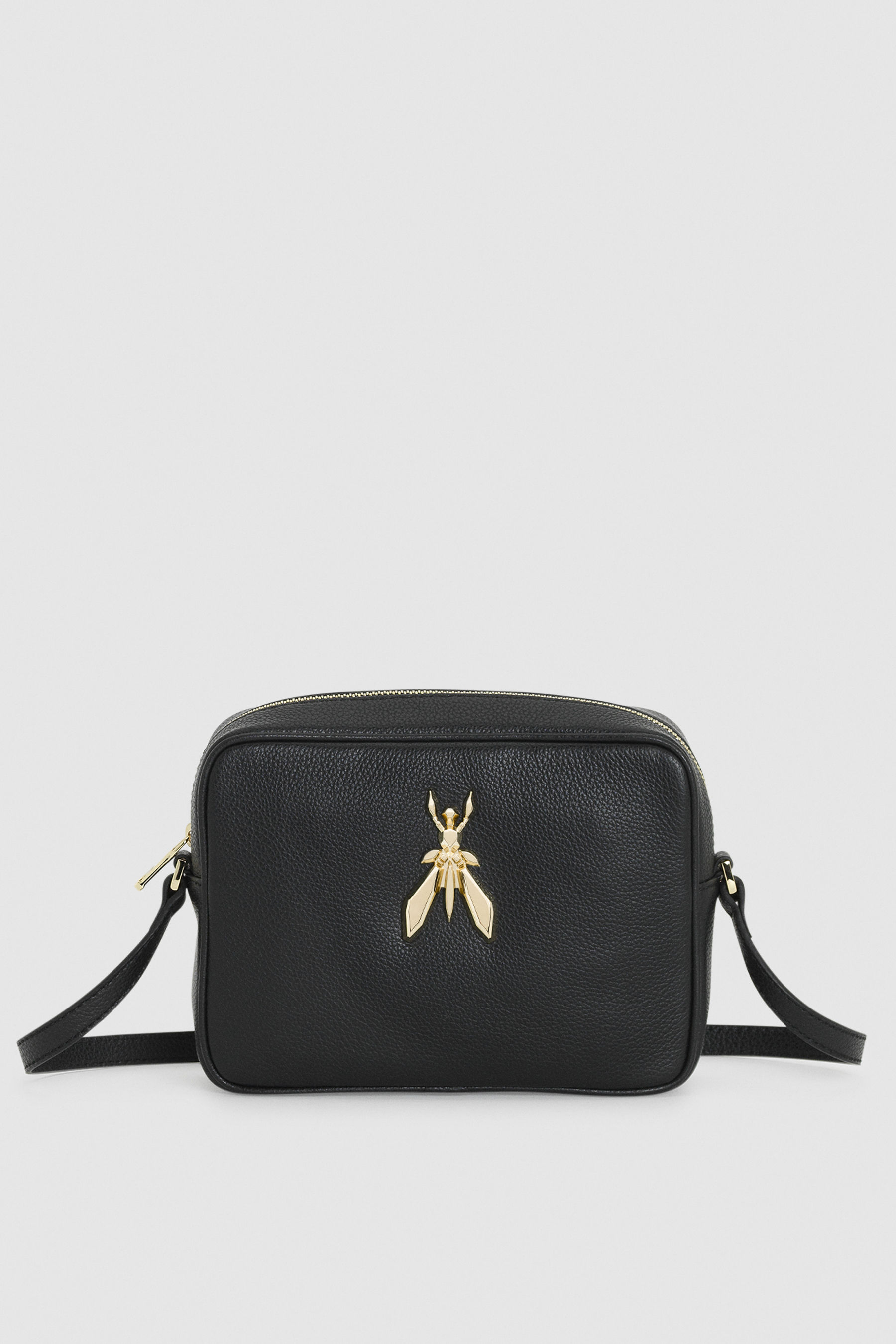 Camera Case Nera in pelle martellata | Patrizia Pepe