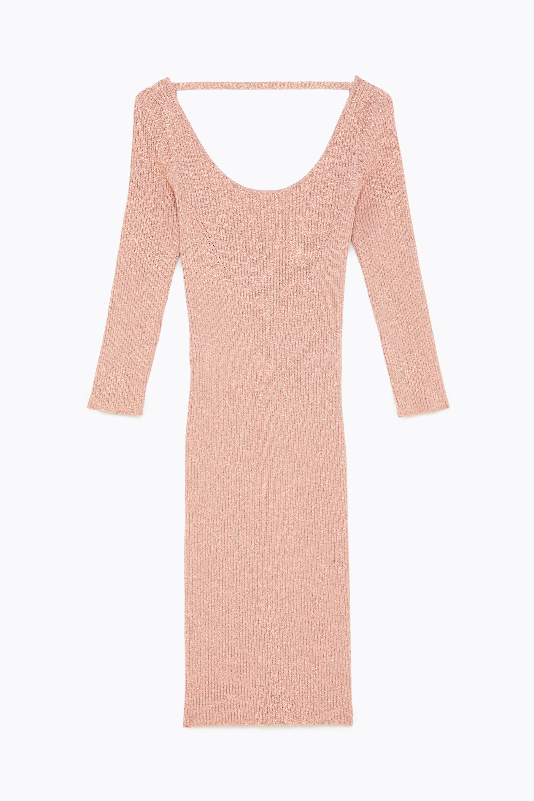 Long pleated lurex dress