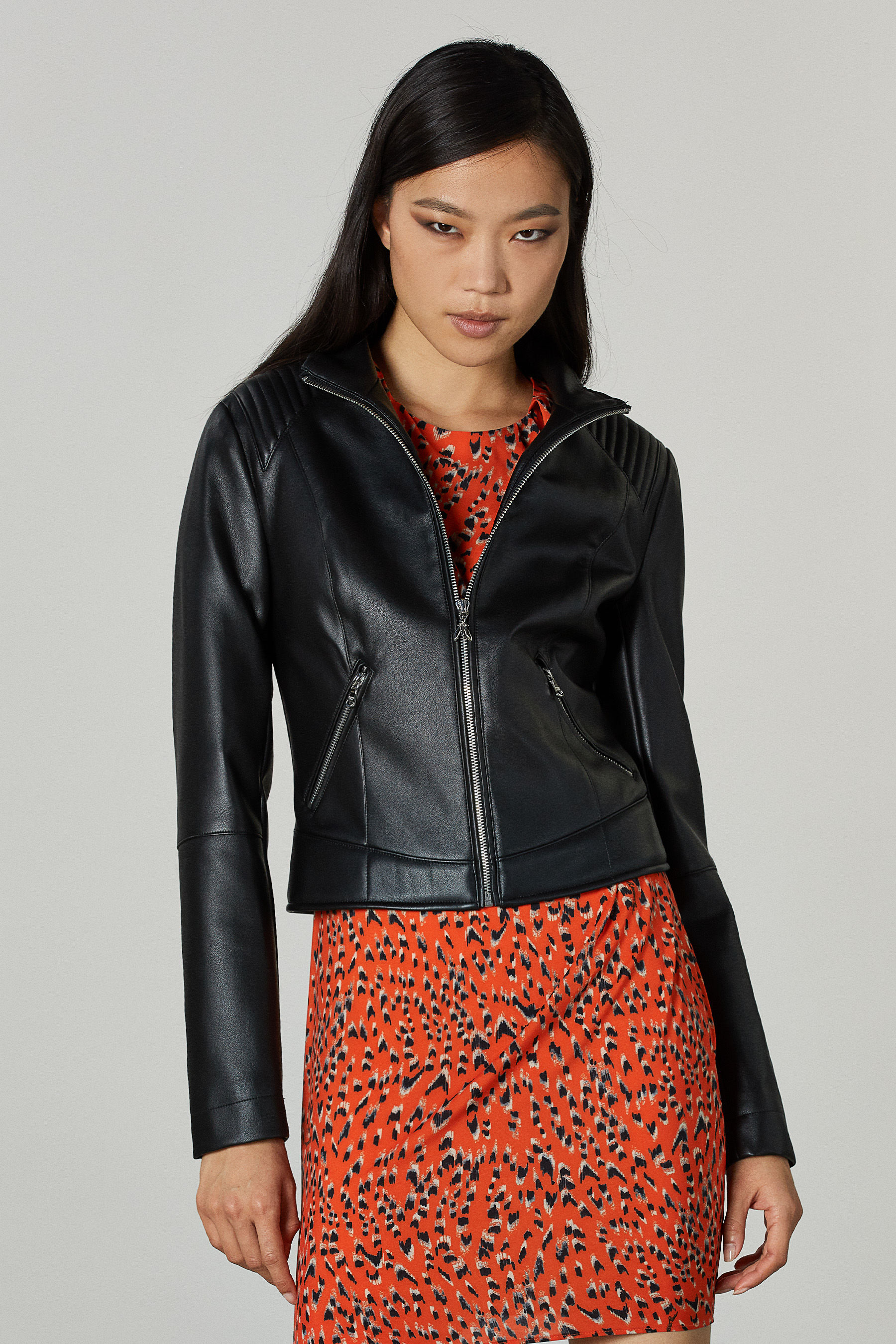 biker jacket with belt