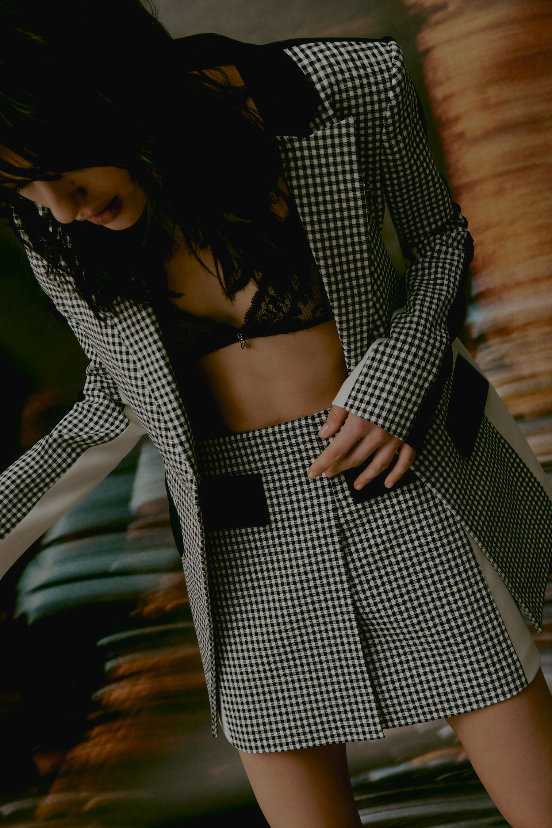 Minigonna color block