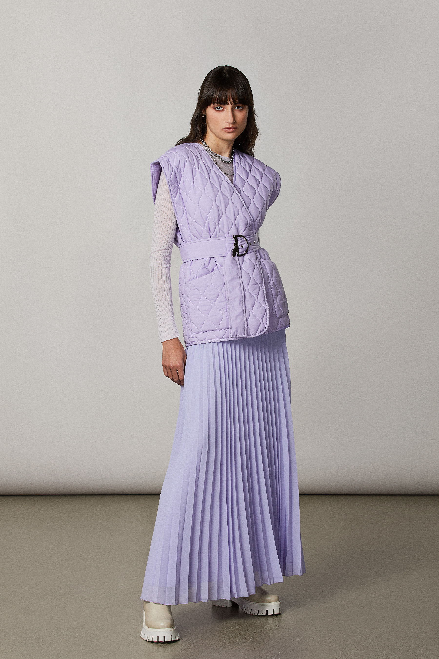 Femme Vêtements Vestes Gilets Gilet à design matelassé Patrizia Pepe en coloris Violet 