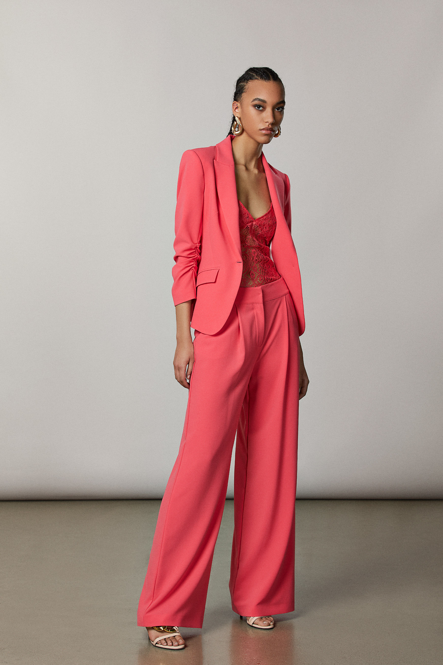 Pantaloni palazzo in sablè crepe | Patrizia Pepe