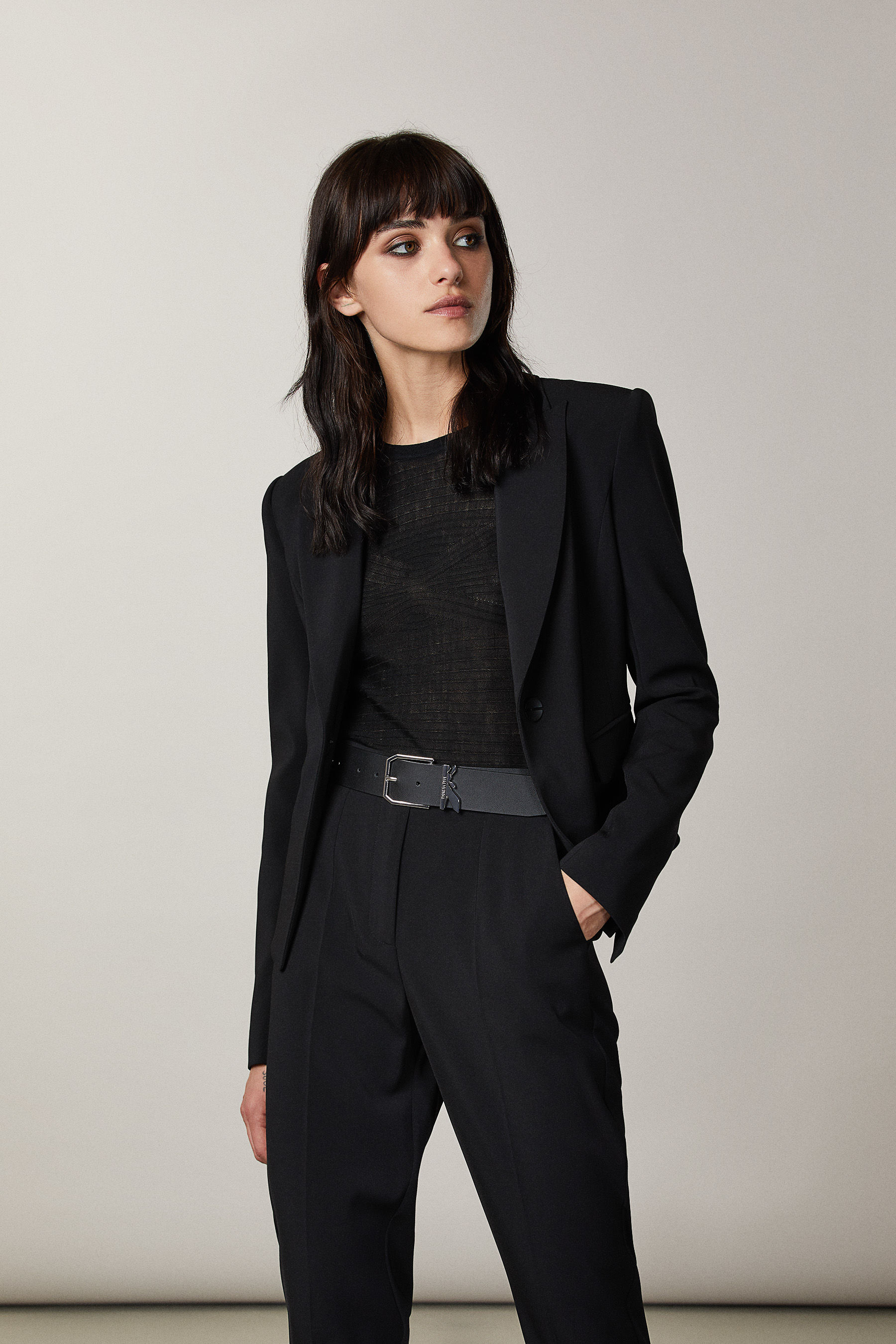 Patrizia Pepe giacca blazer bambina in tessuto crepe panna