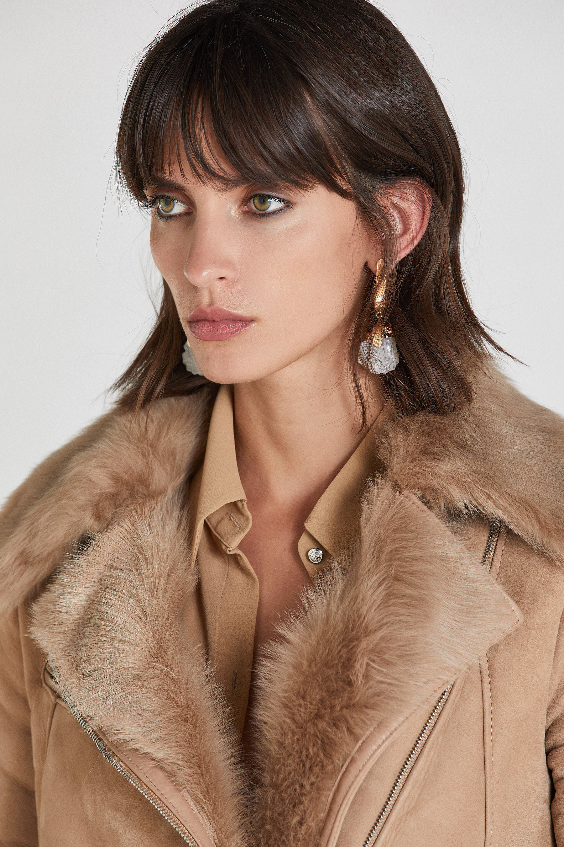 beige sheepskin jacket