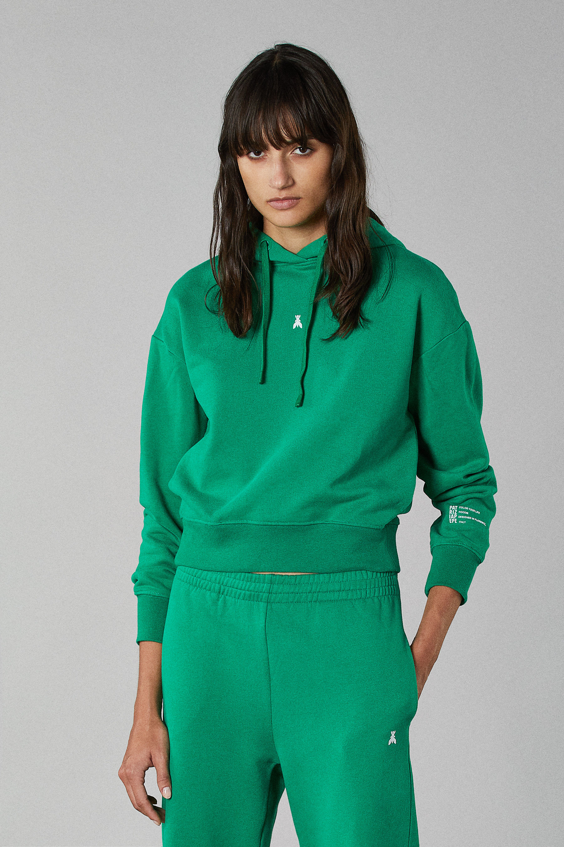 Felpa con cappuccio Verde donna | Patrizia Pepe