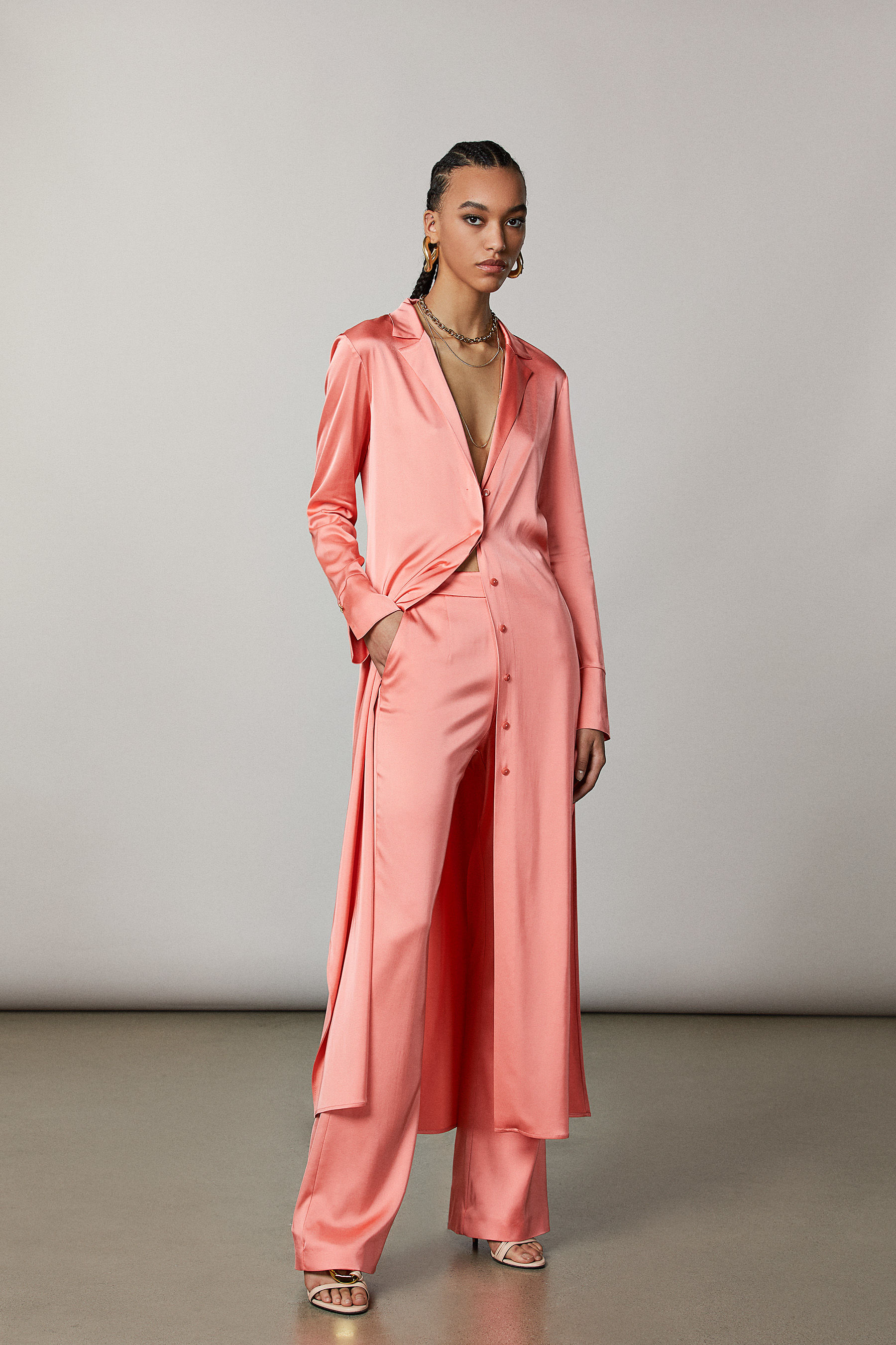 Pantaloni in raso lucido | Patrizia Pepe