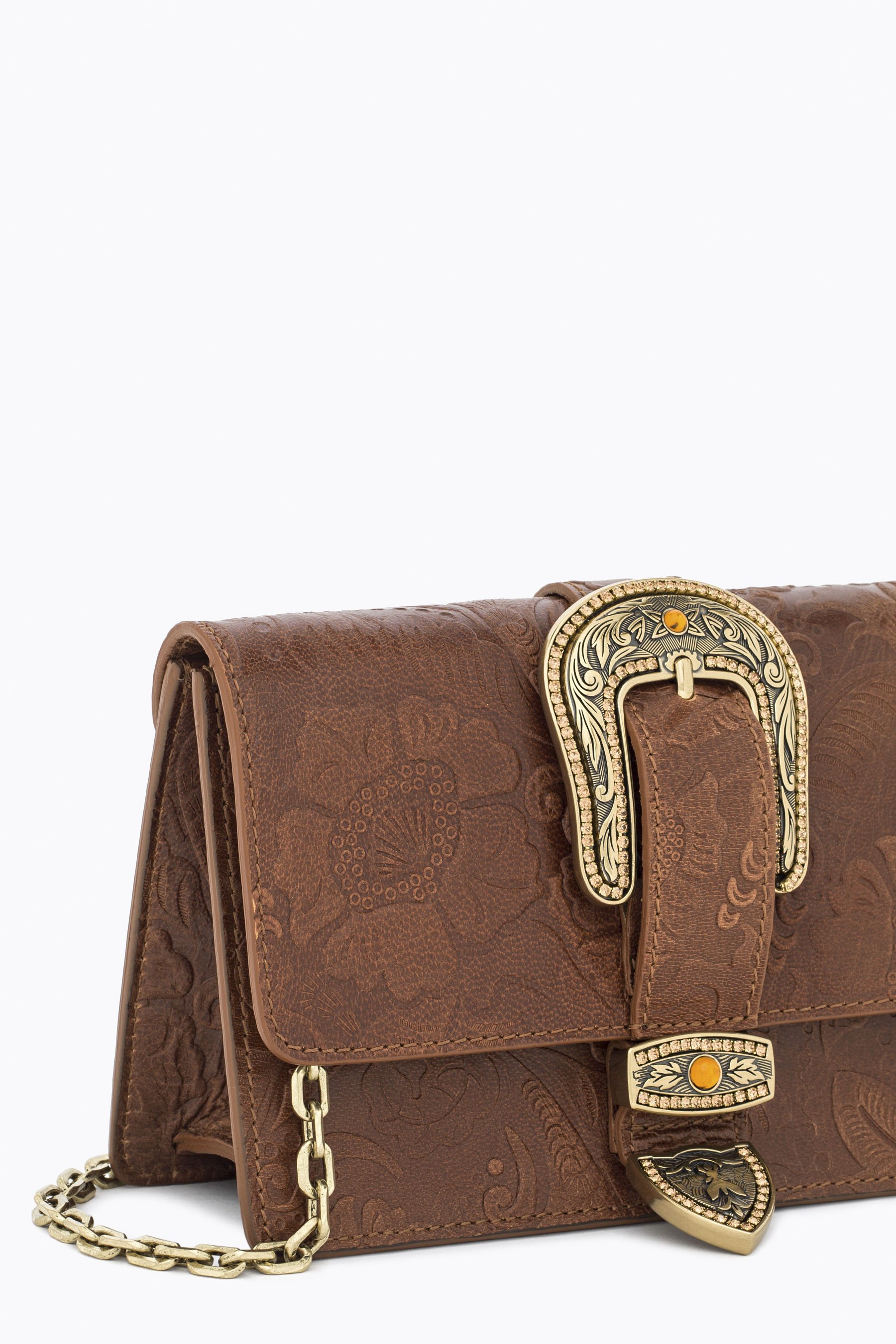 Piping mini bag with buckle