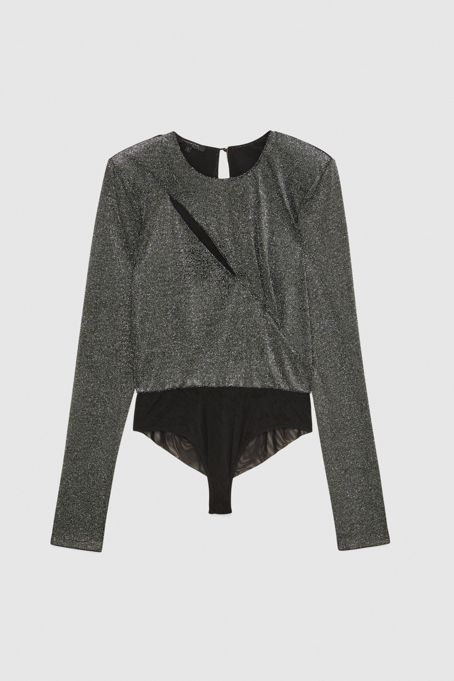 Silver Jersey sweater bodysuit 