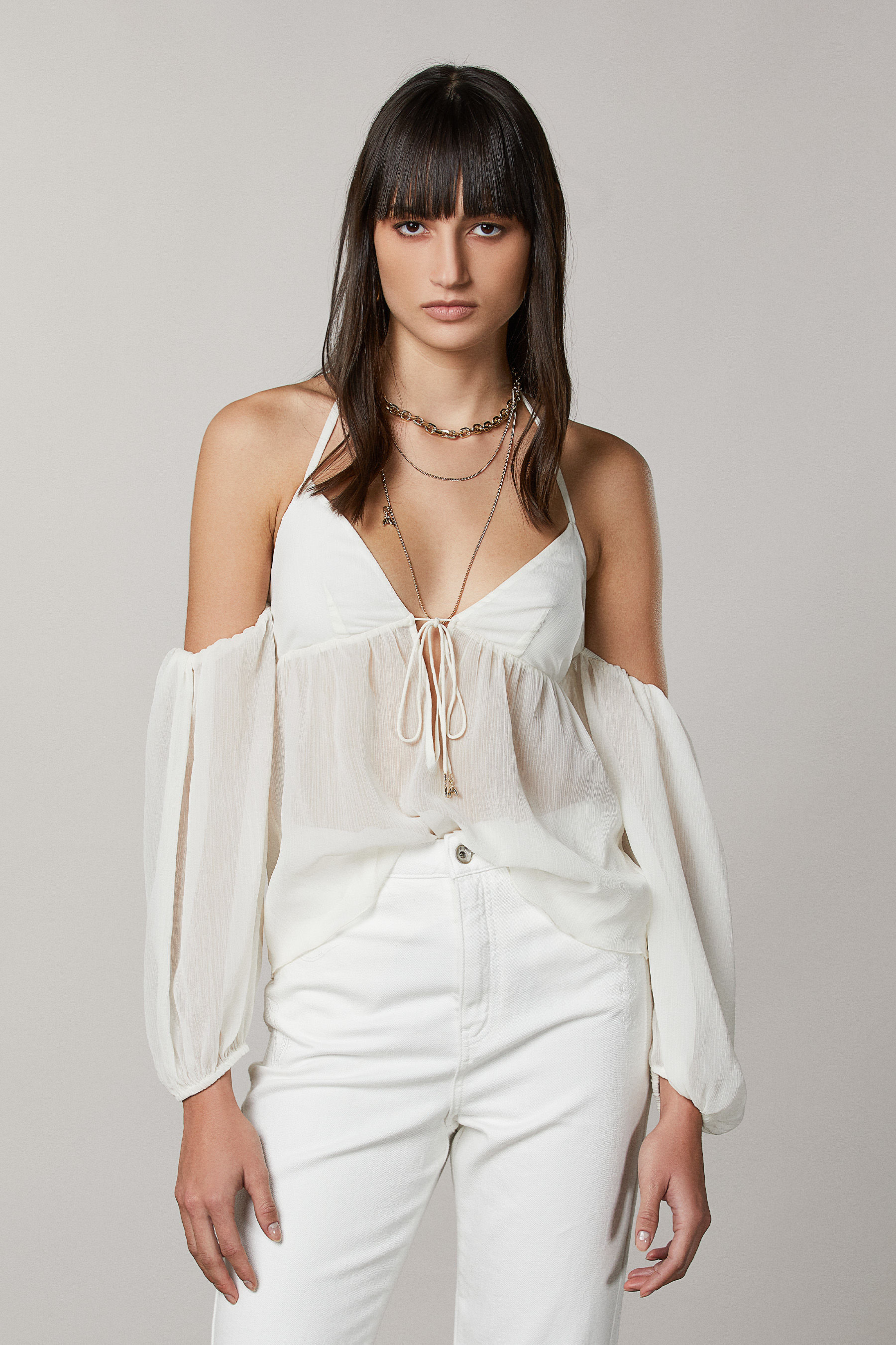 Long-sleeved Caraco top | Patrizia Pepe