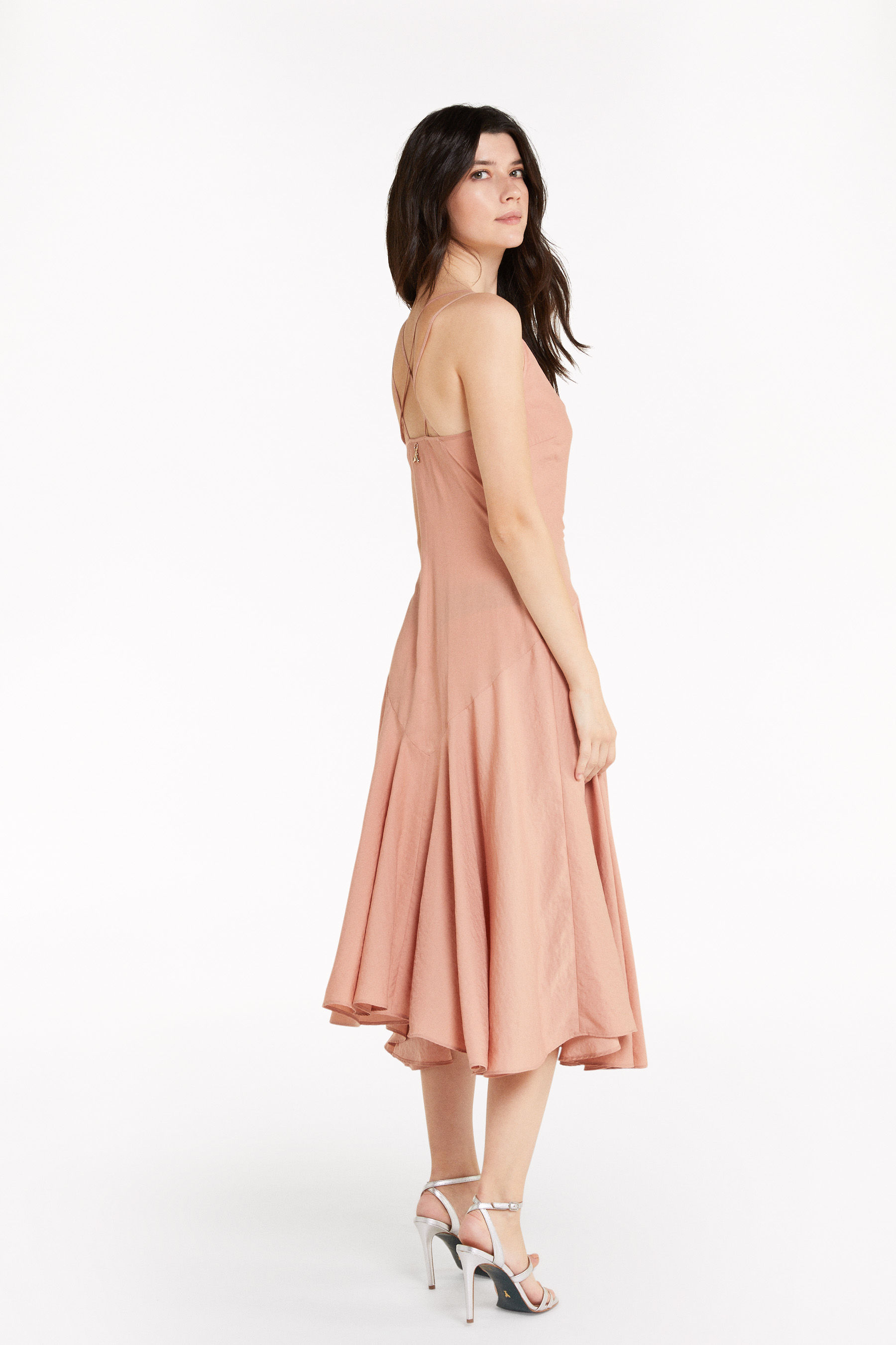 2-in-1-look midi dress