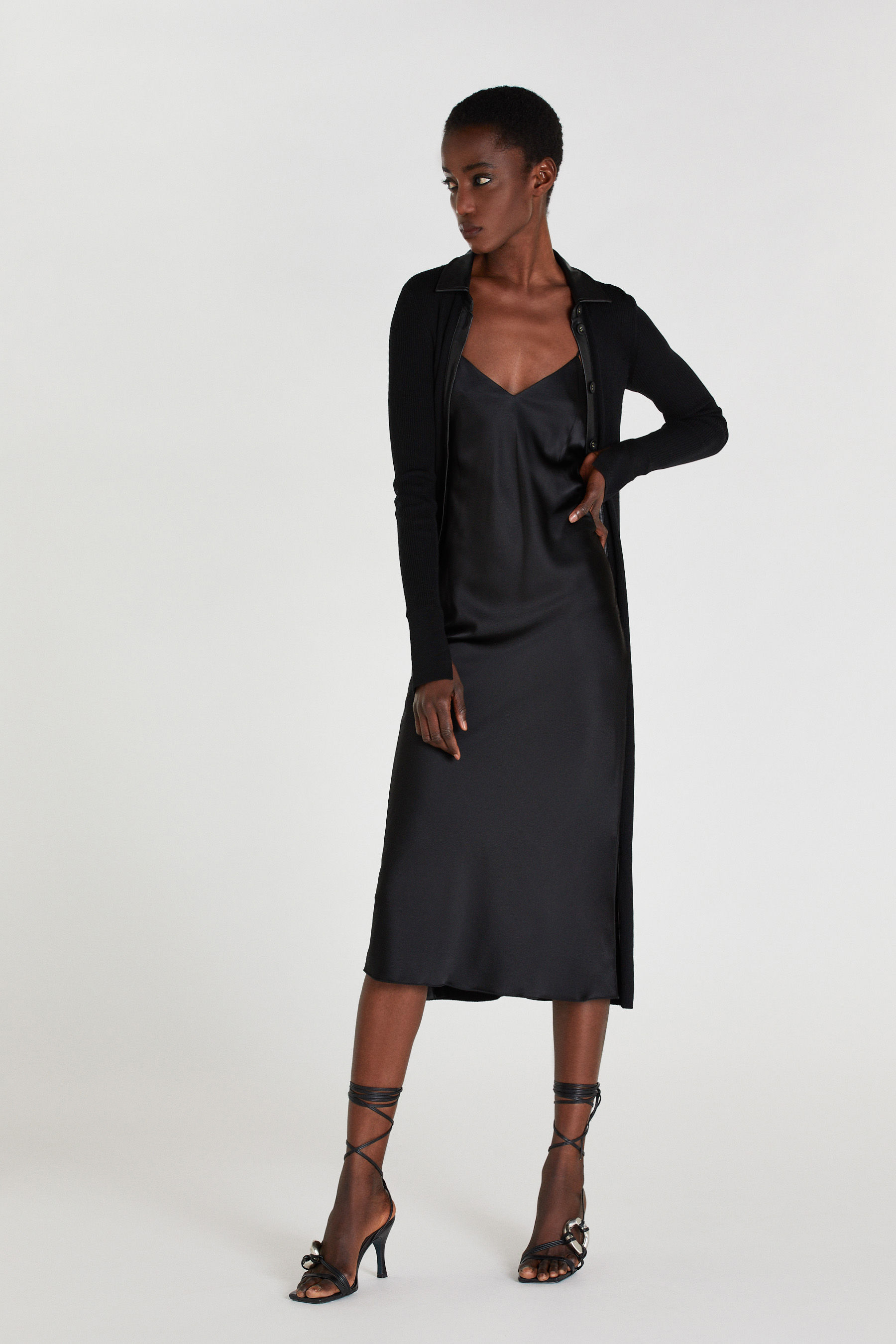 black net long frocks