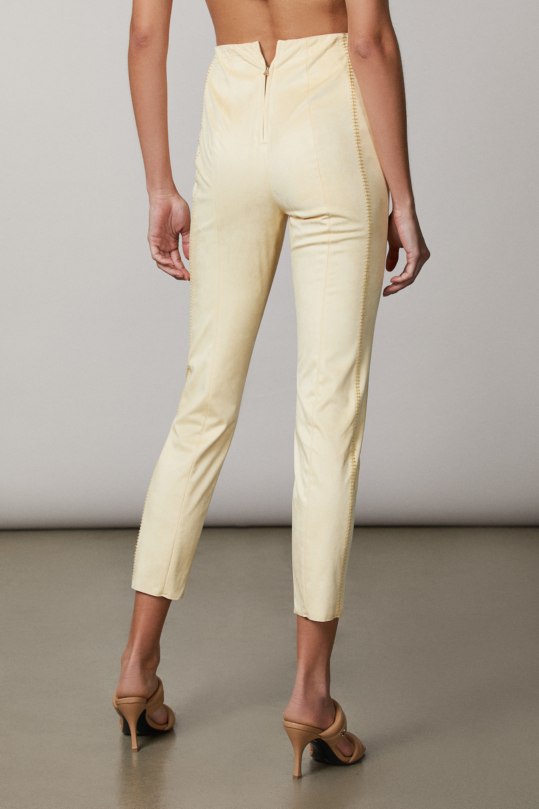 Faux suede slim pants | Patrizia Pepe