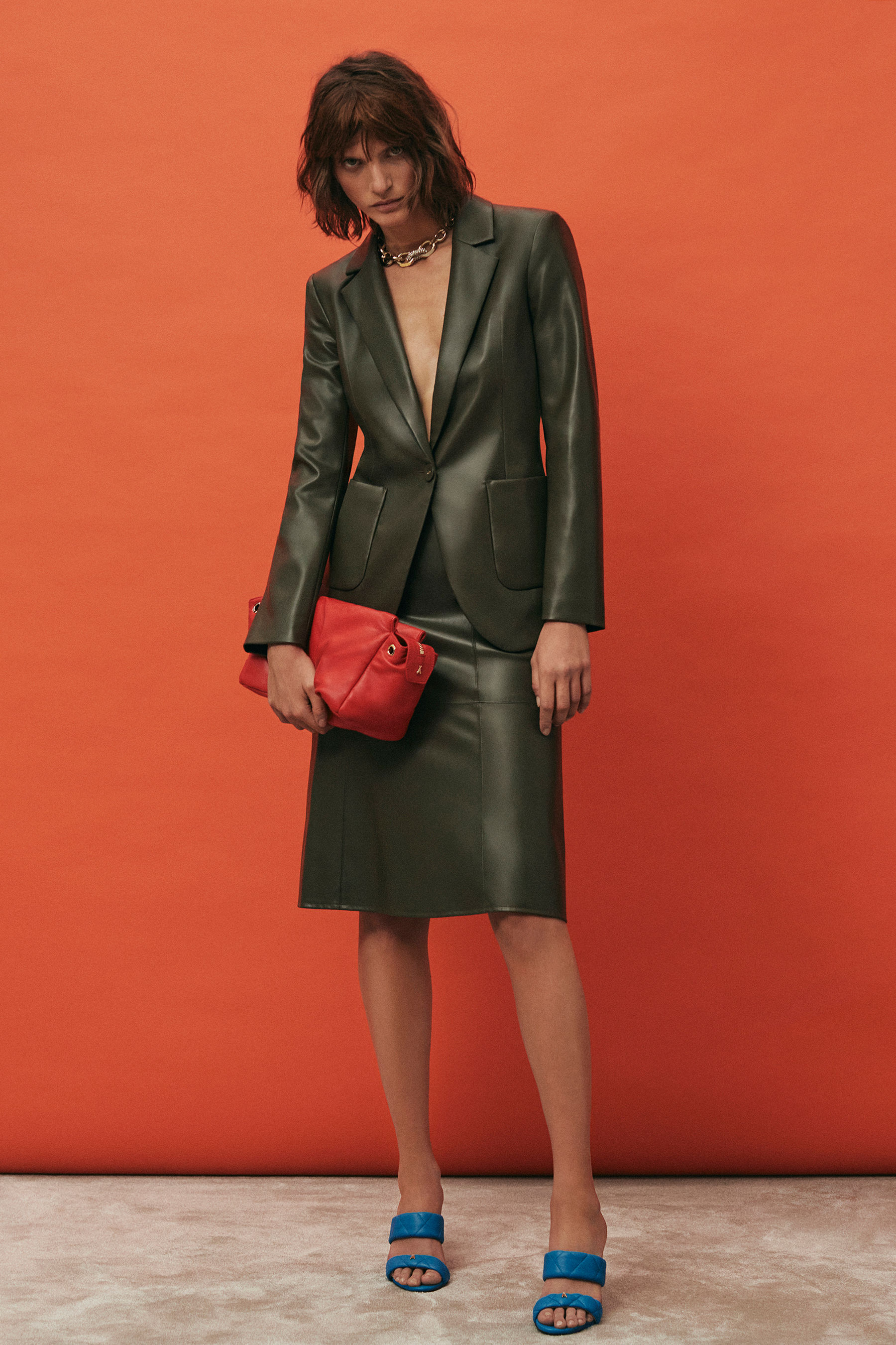 Red Touch medium Boston bag | Patrizia Pepe