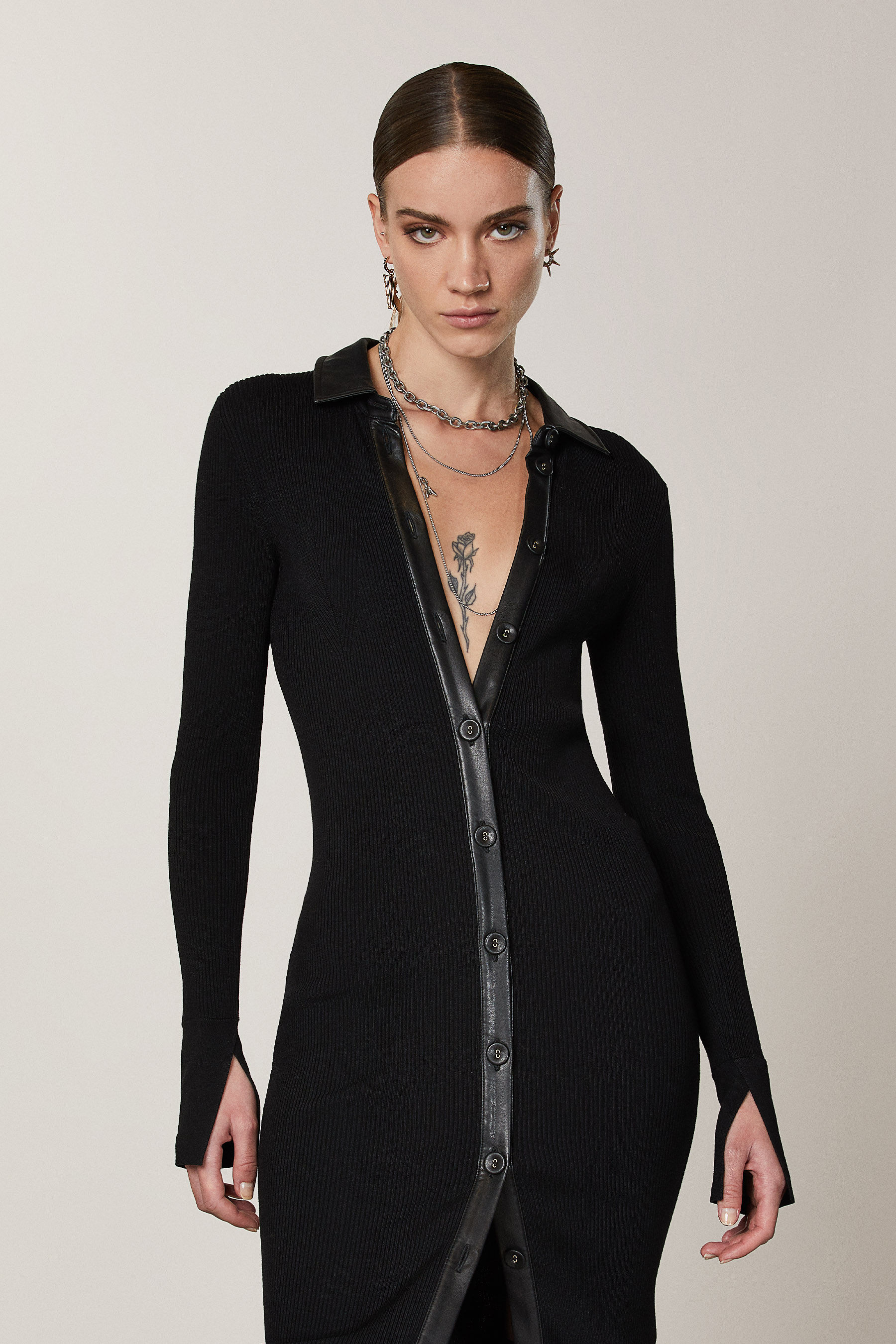 Shirt dress-look cardigan | Patrizia Pepe