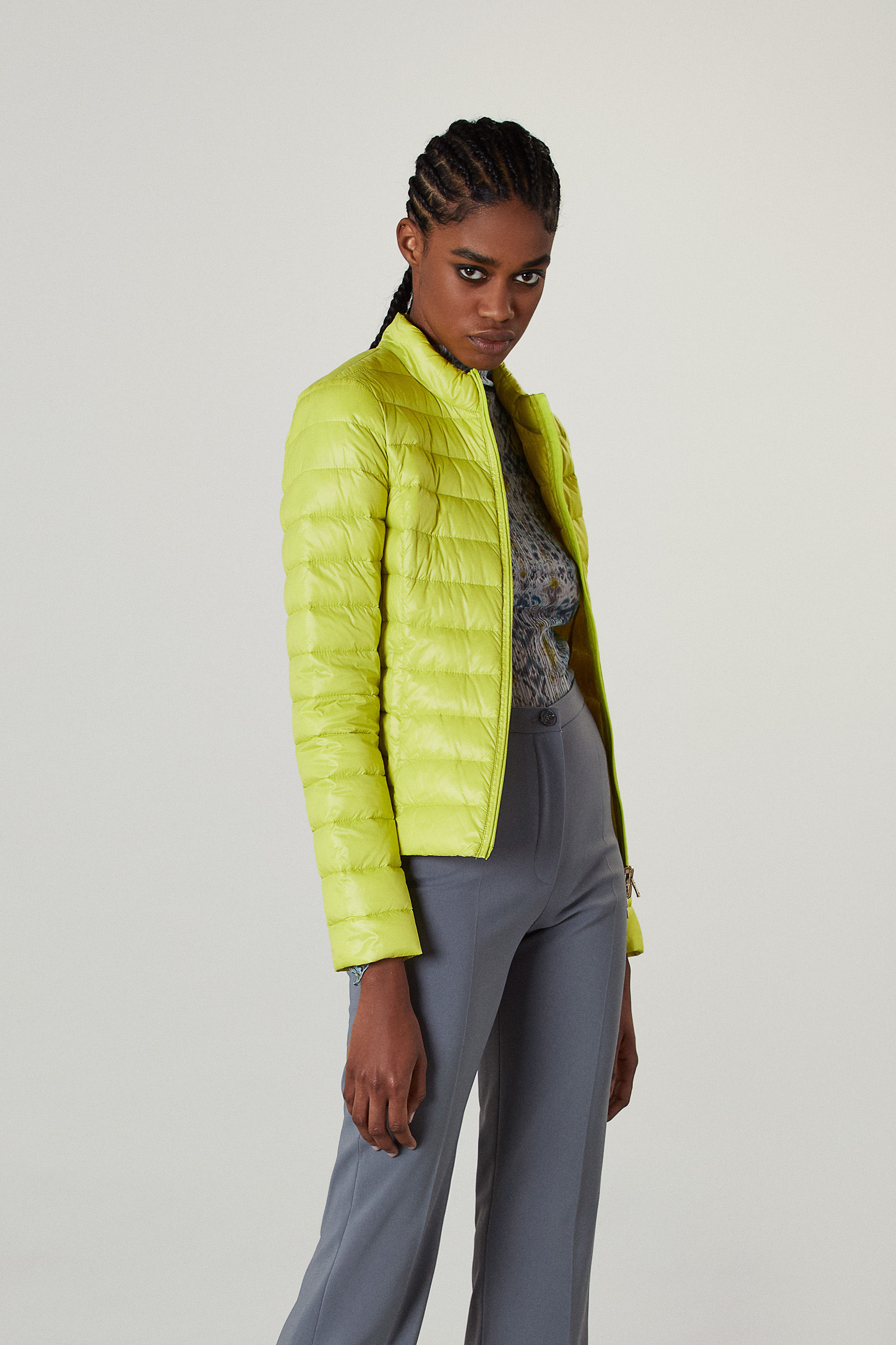 Green Ultralight reversible down jacket 
