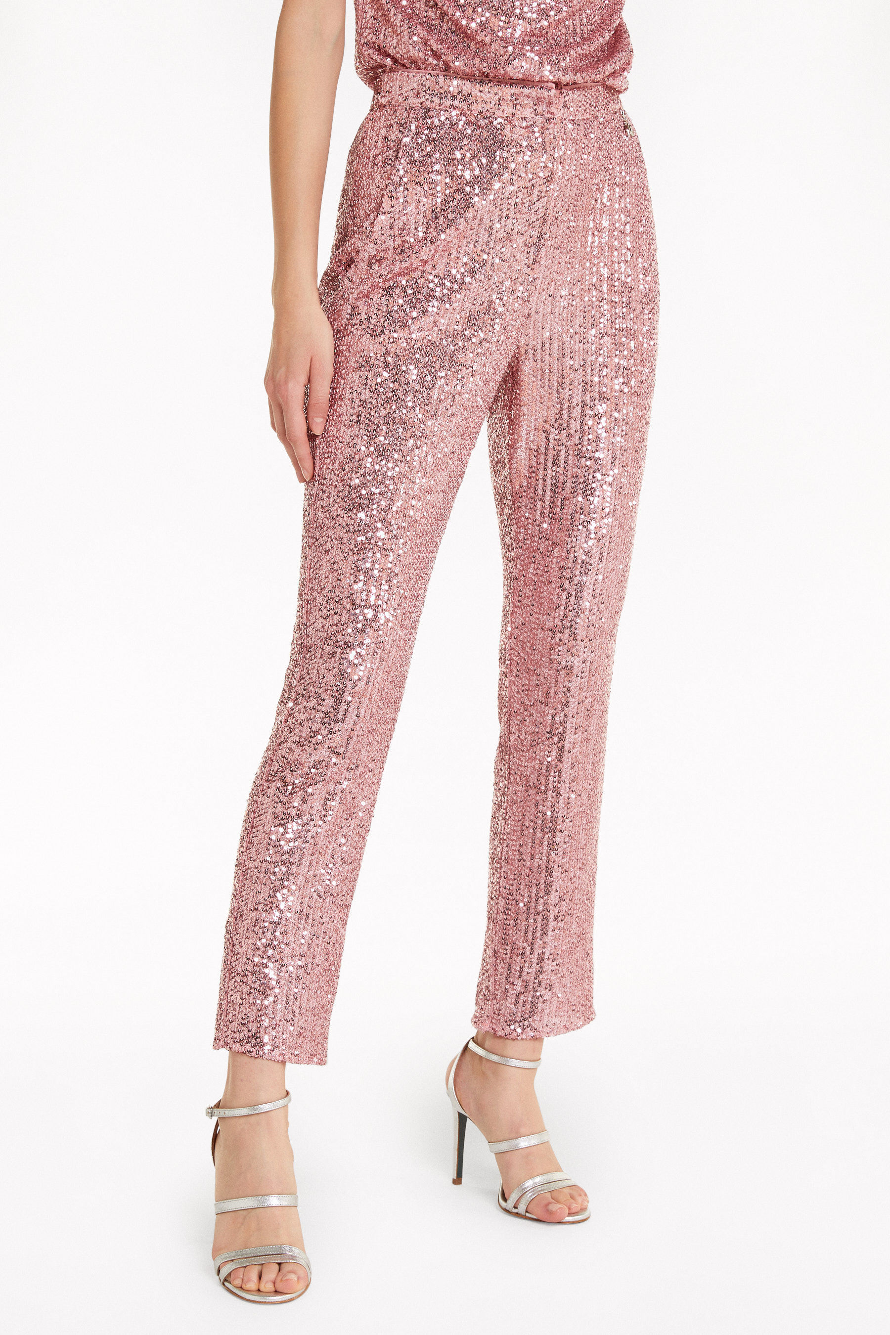 pink sequin pants