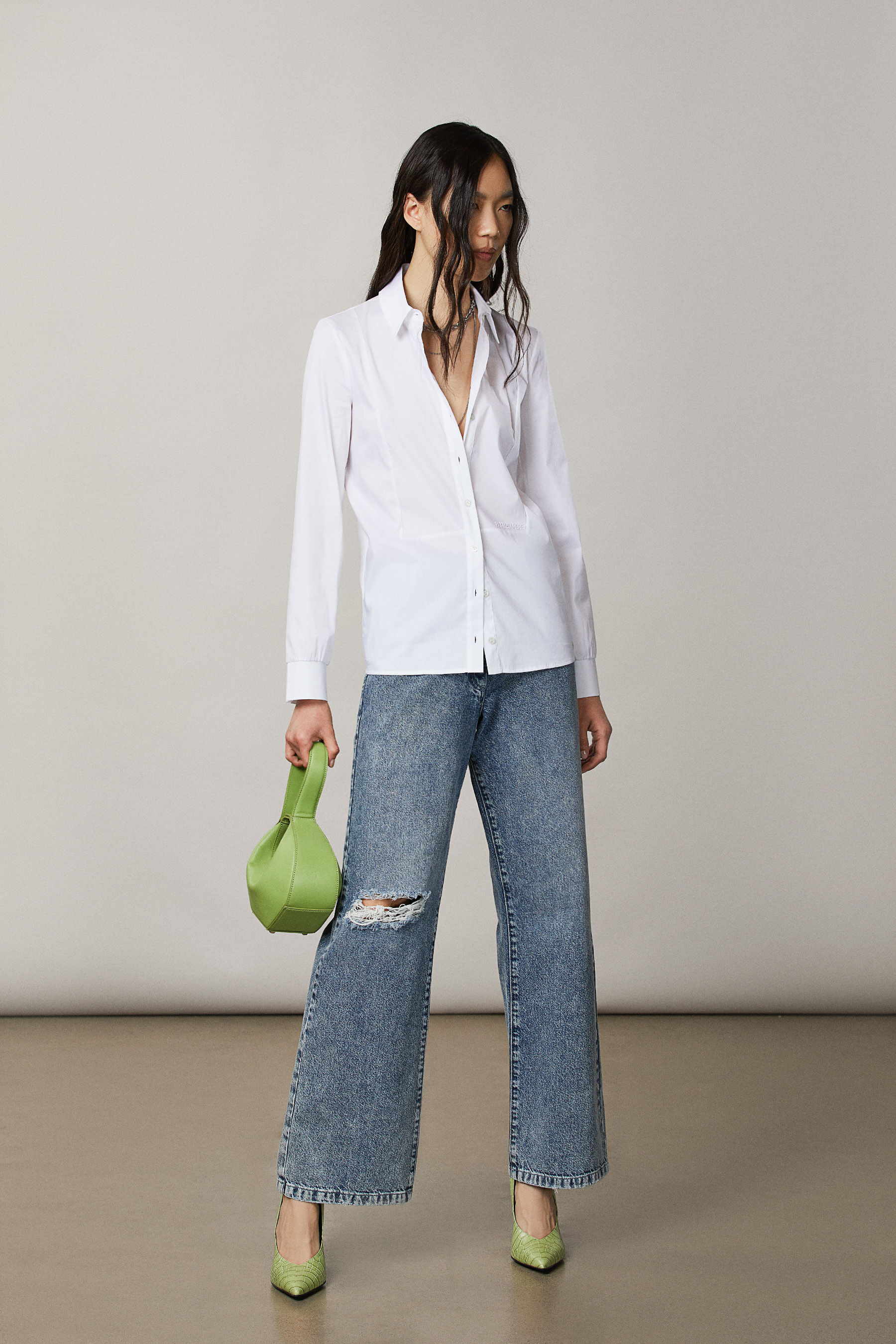 Camicia con Plastron stretch | Patrizia Pepe