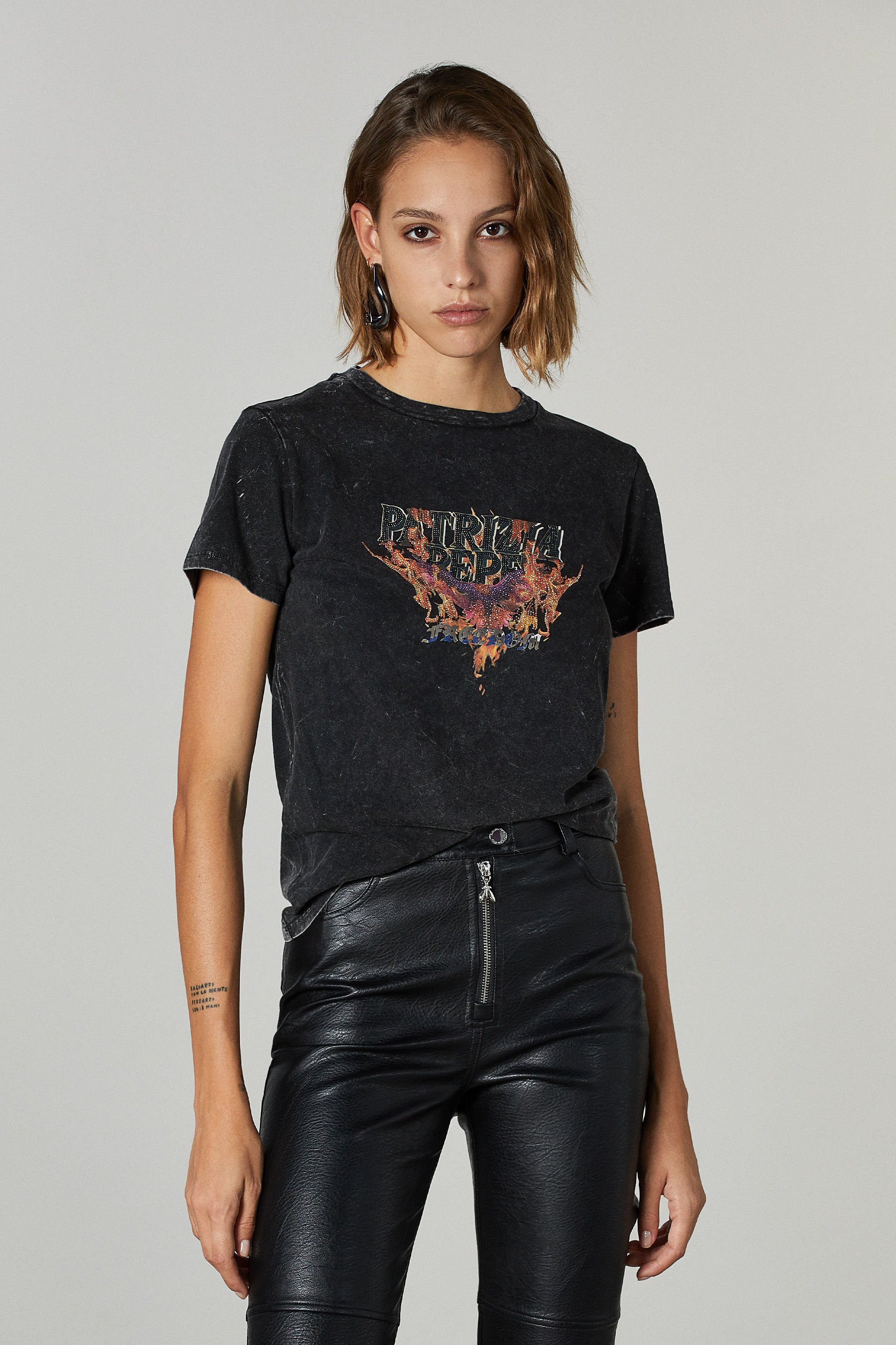 Black Short-sleeved T-shirt | Patrizia Pepe