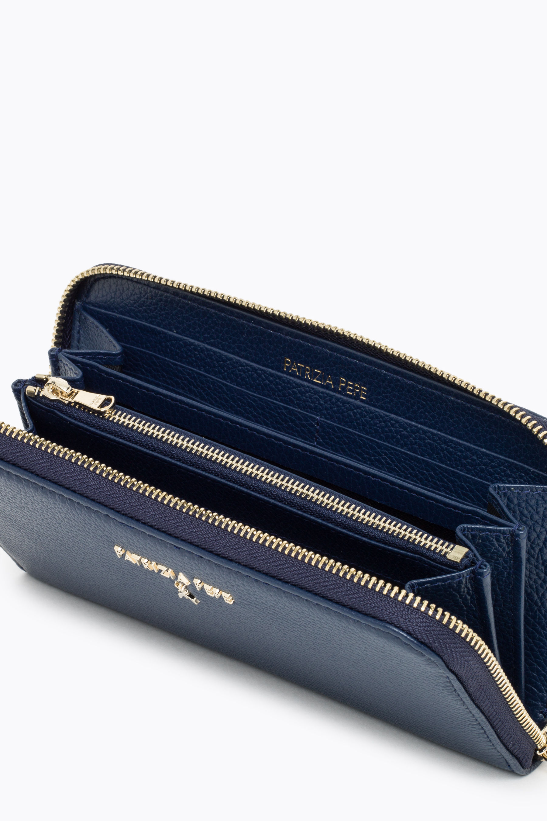 soft leather zip around purse