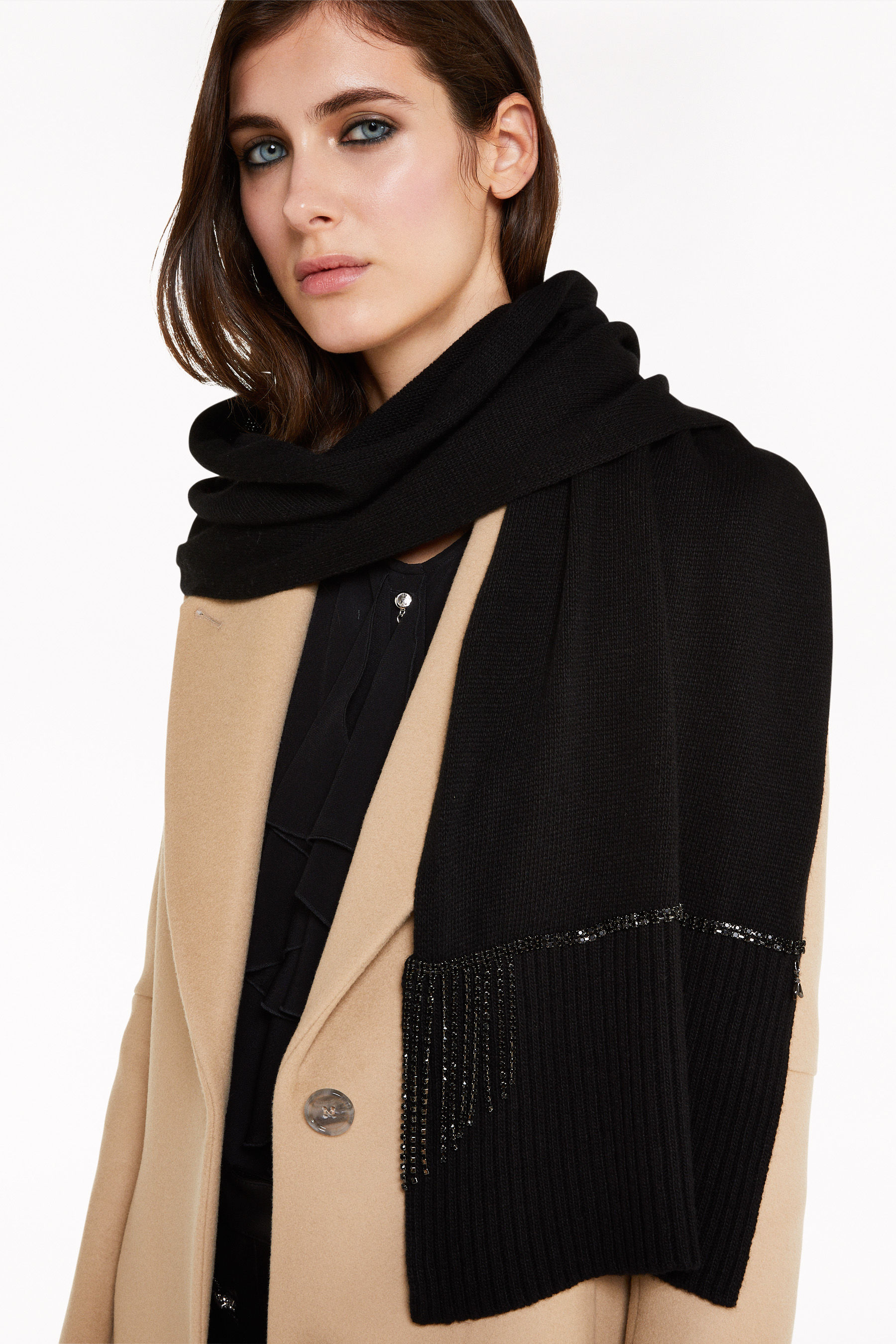 Fibbia Per Sciarpa A Forma Di V Con Strass - Accessorio Elegante - Foto 2