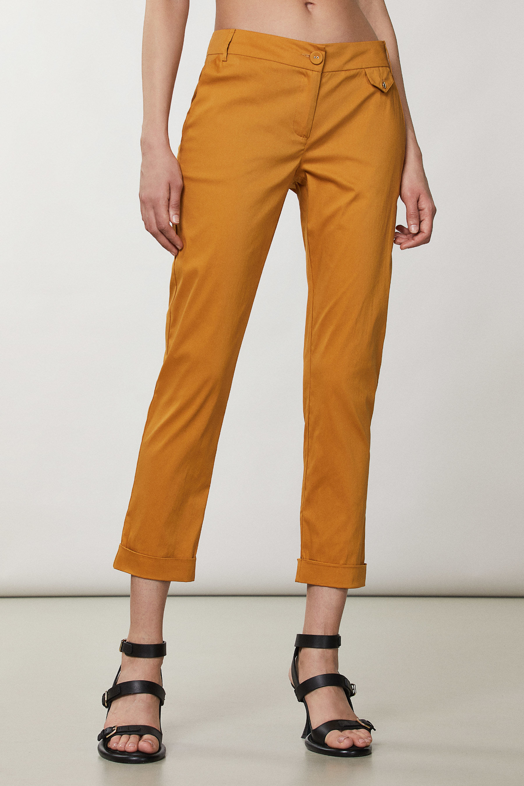 Patrizia Pepe pantaloni bambina vita alta slim rosa main image 1