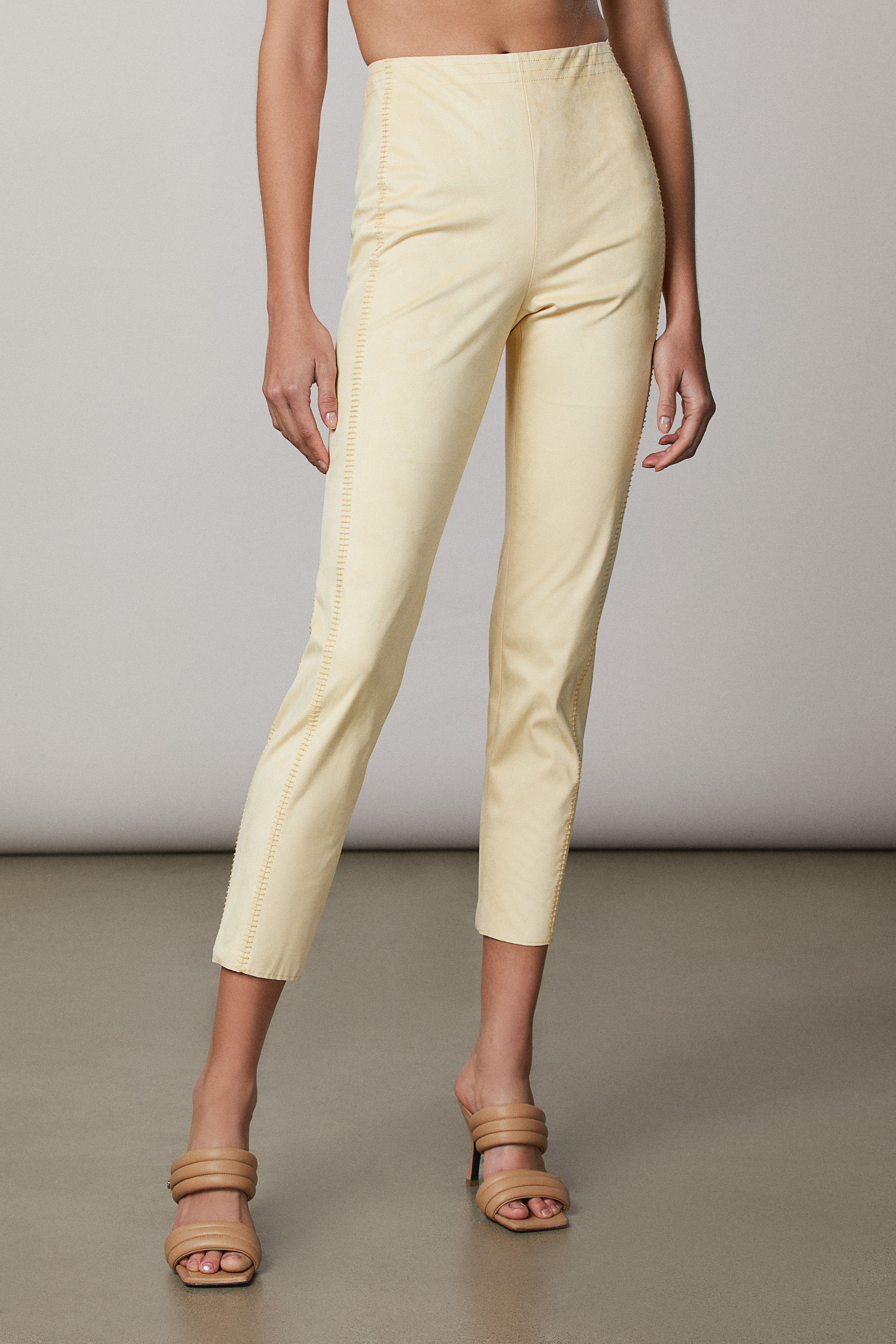 Faux suede slim pants | Patrizia Pepe