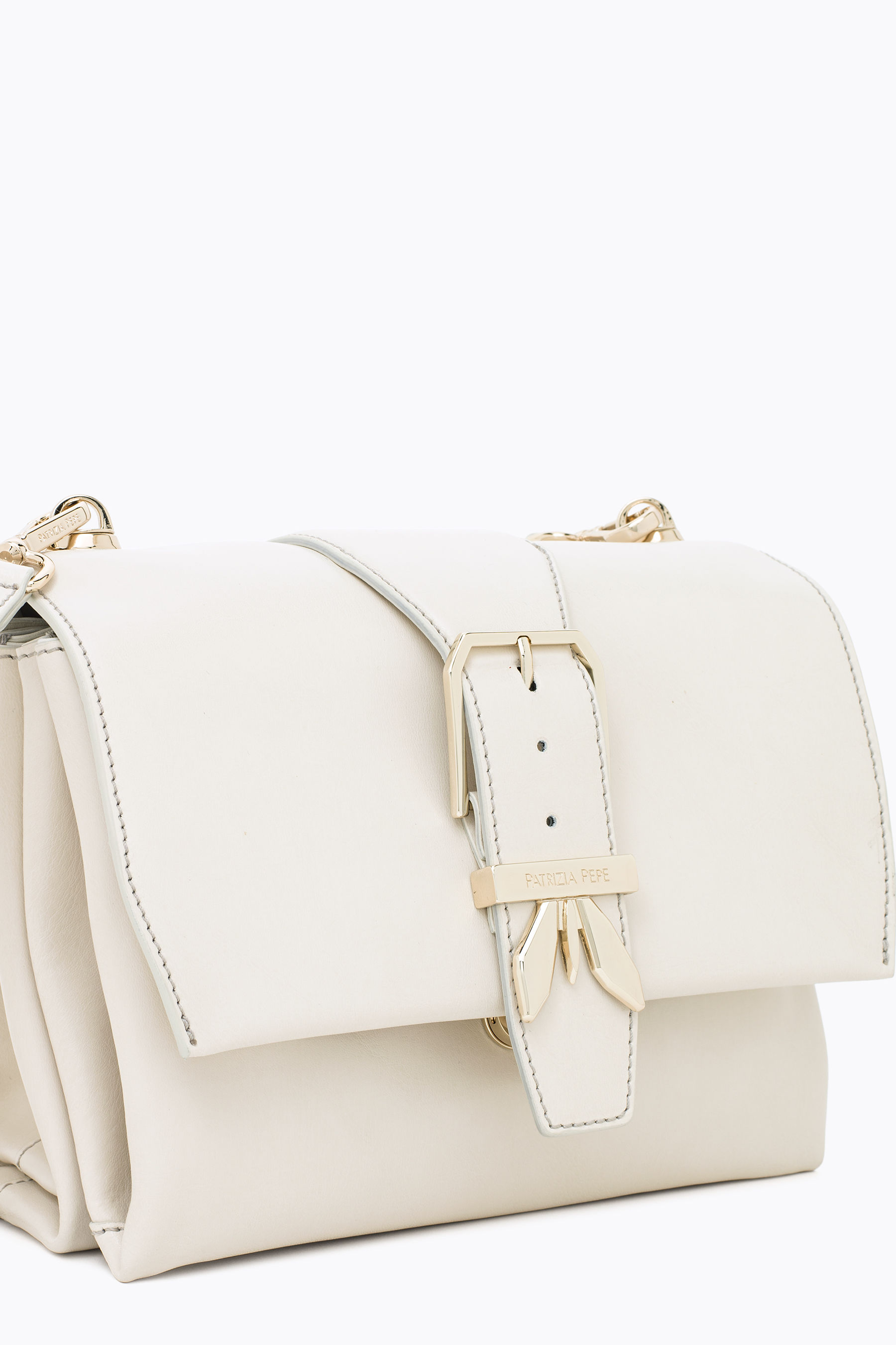 Patrizia Pepe City Borsa shopper pelle di vitello grana beige -  2V8895-A4U8N-B685 | wardow.com