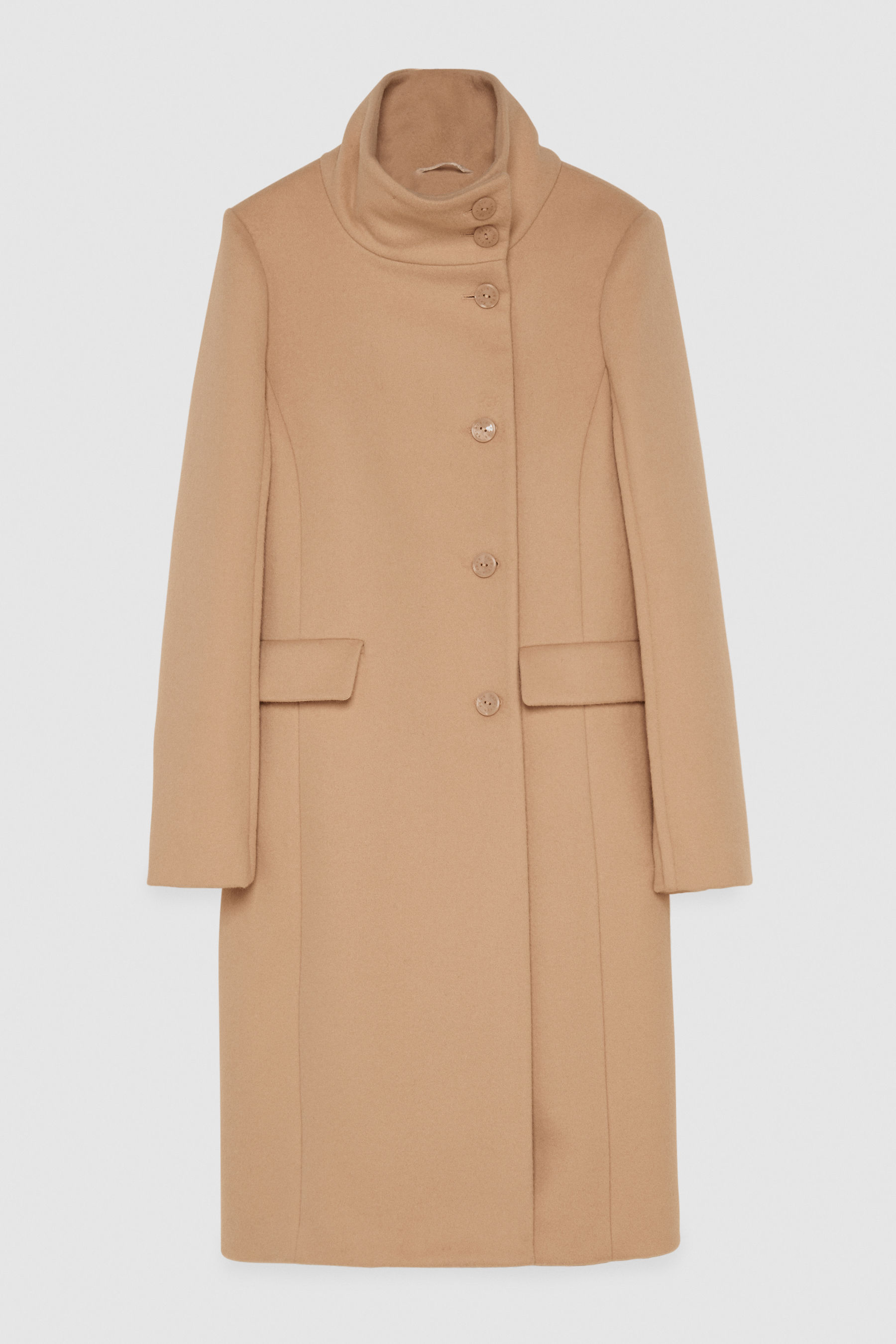 oasis collarless coat