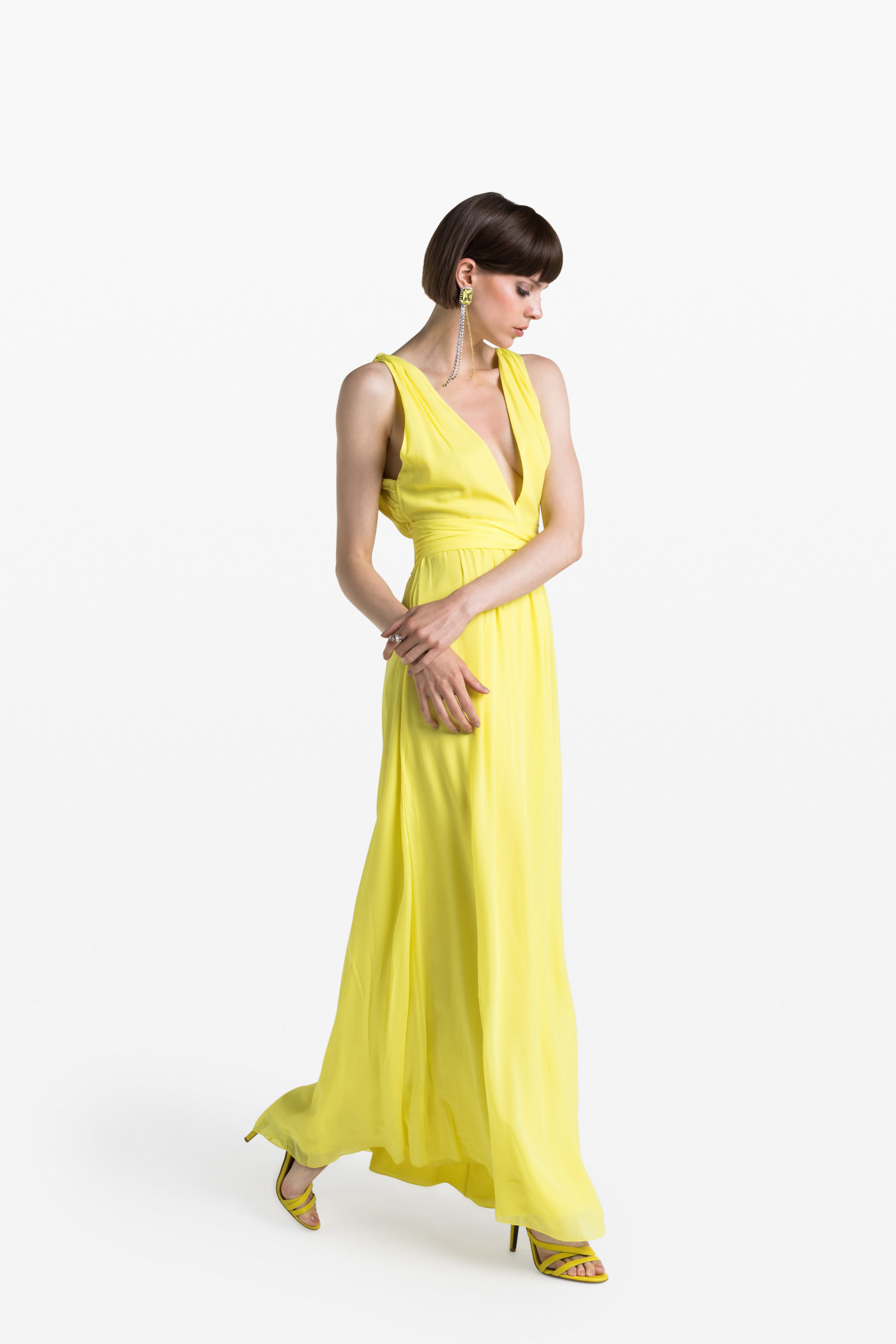 Langes Kleid In Gelb