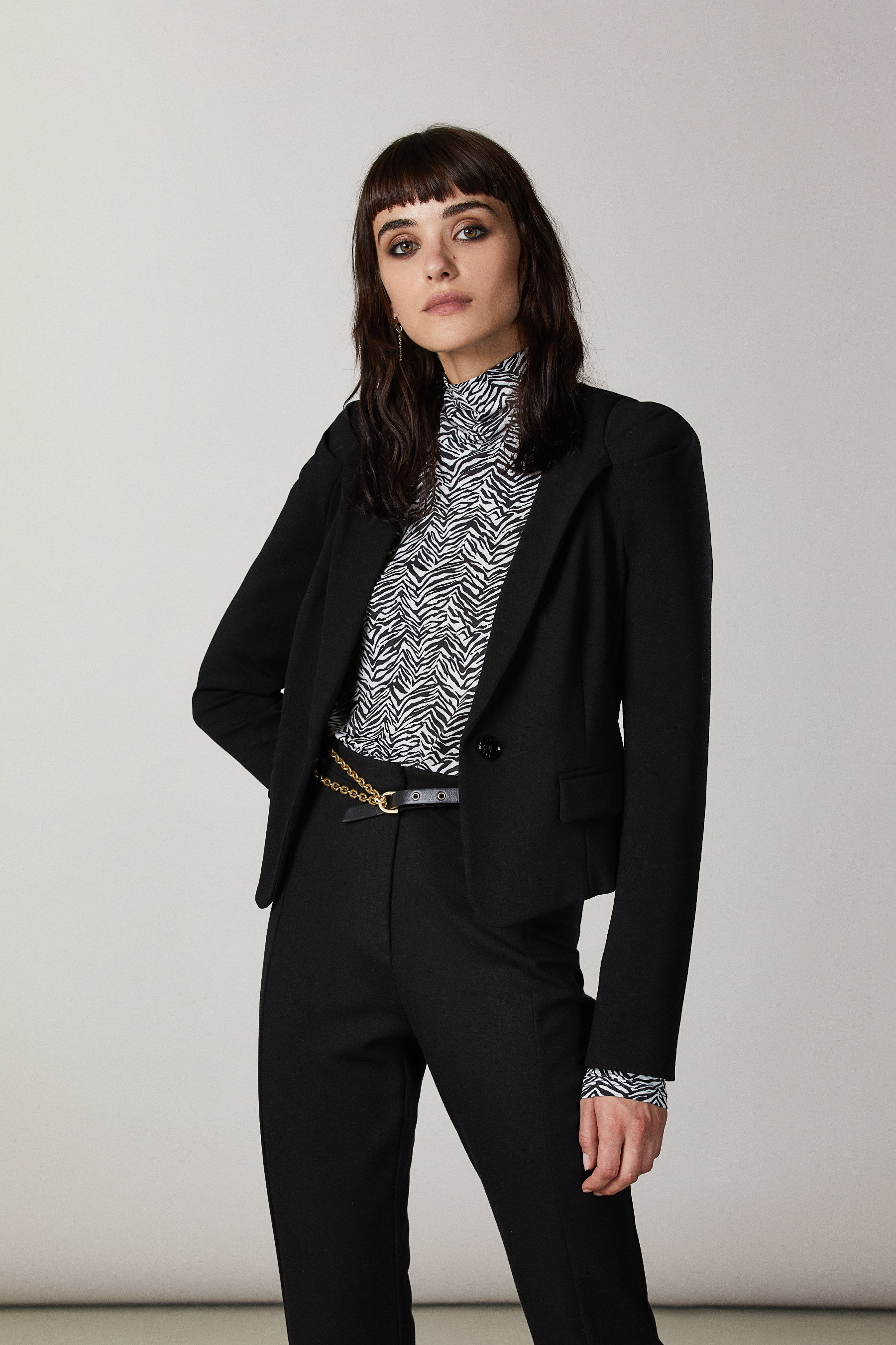 Patrizia Pepe Blazer en laine noir style d\u2019affaires Mode Blazers Blazers en laine 