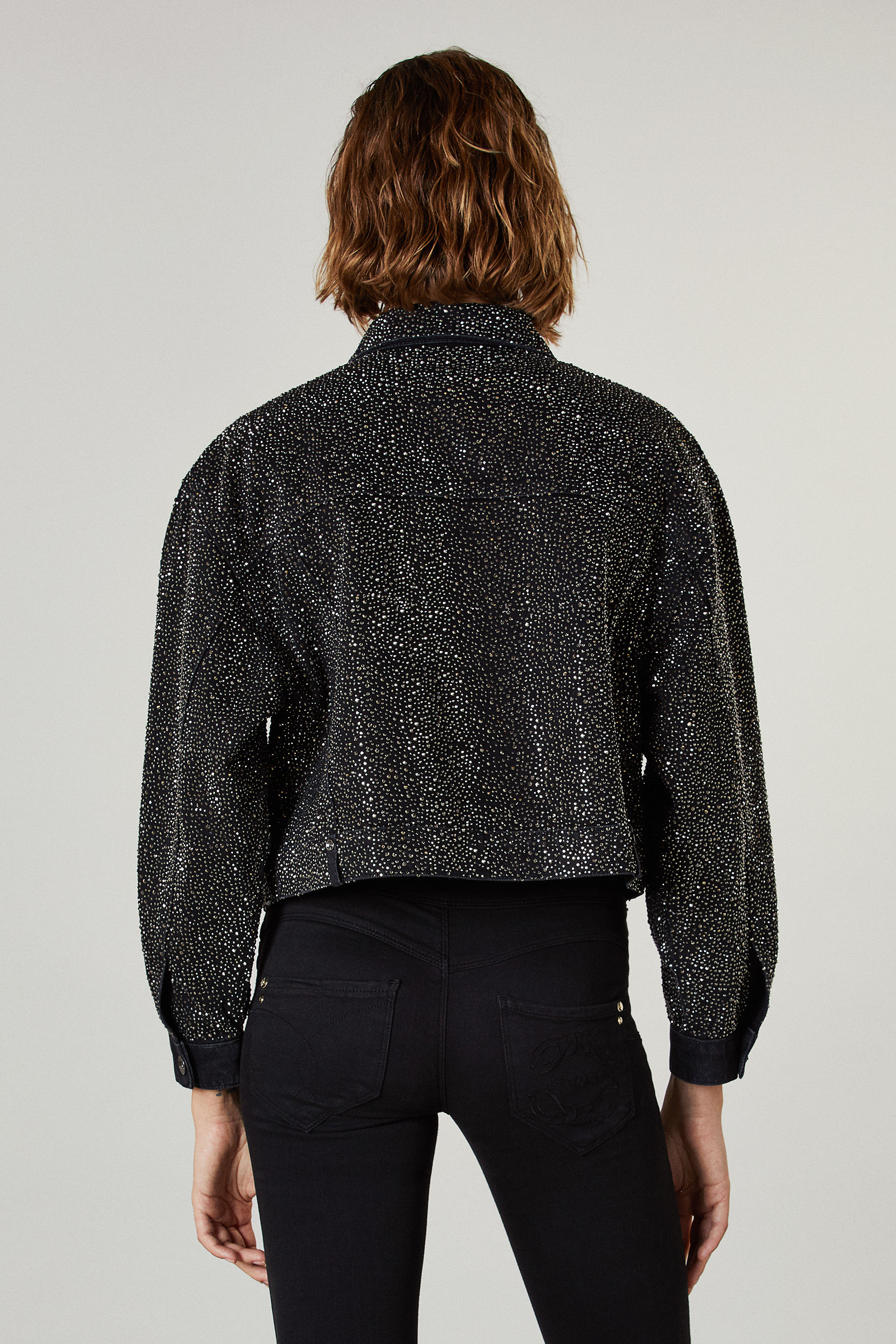 Rhinestone denim jacket | Patrizia Pepe