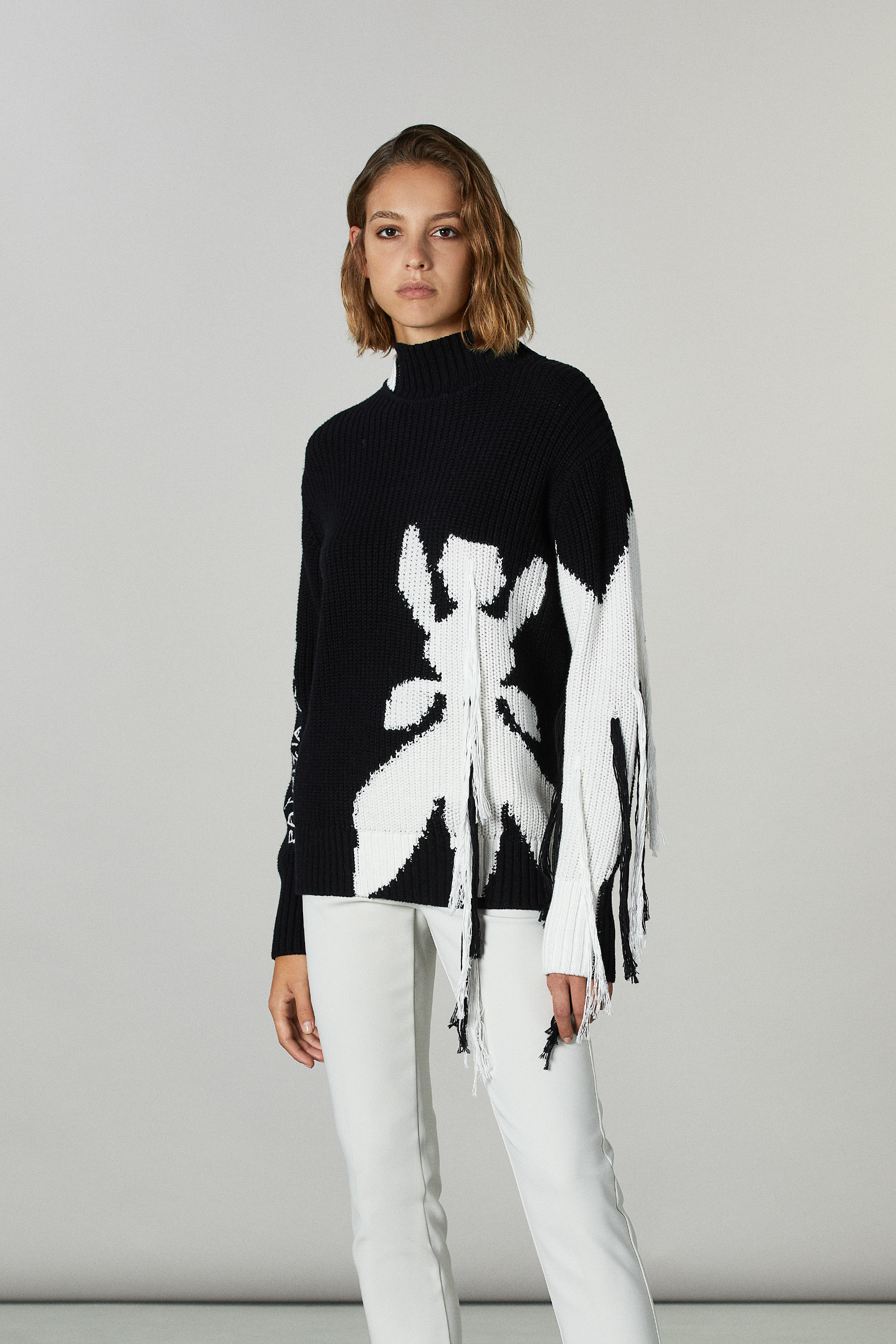 Maglia con Fly ad intarsio