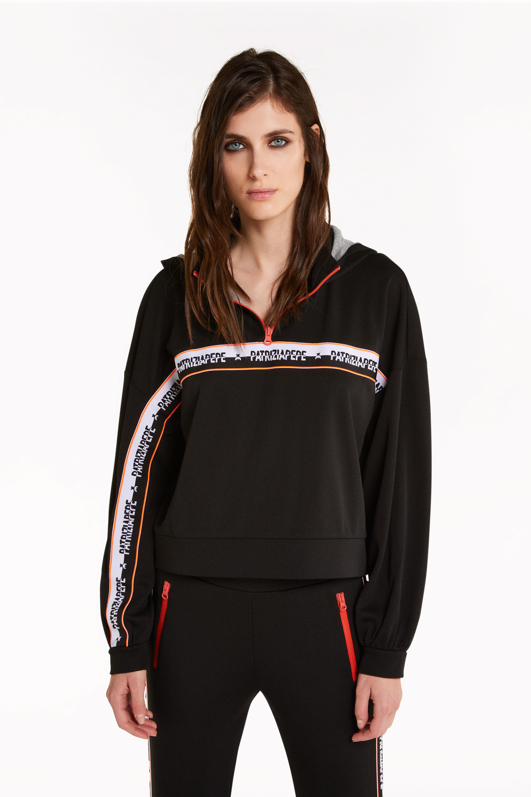 Sweatshirt with a large hood | Patrizia Pepe