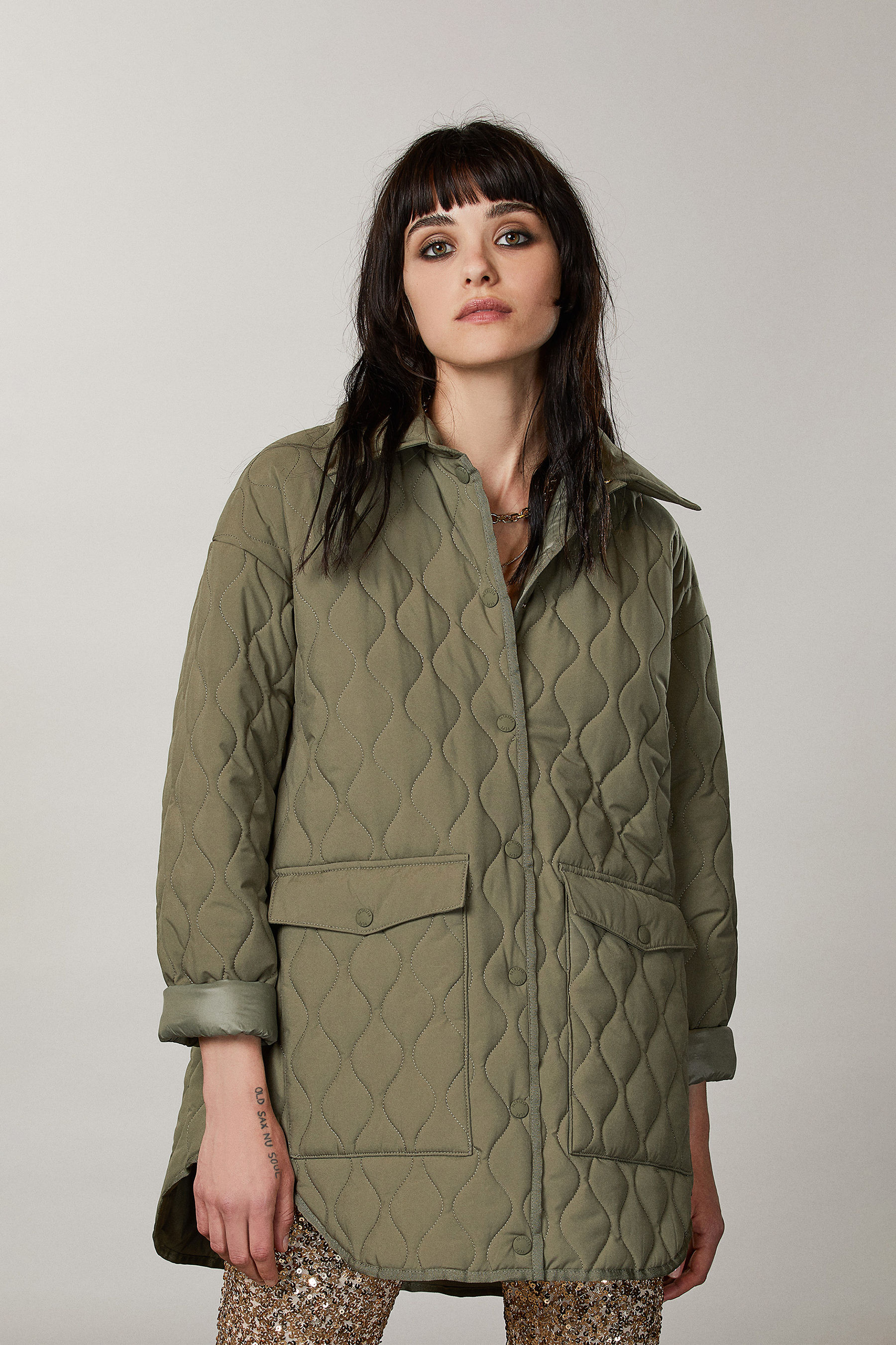 Giacca trapuntata overshirt