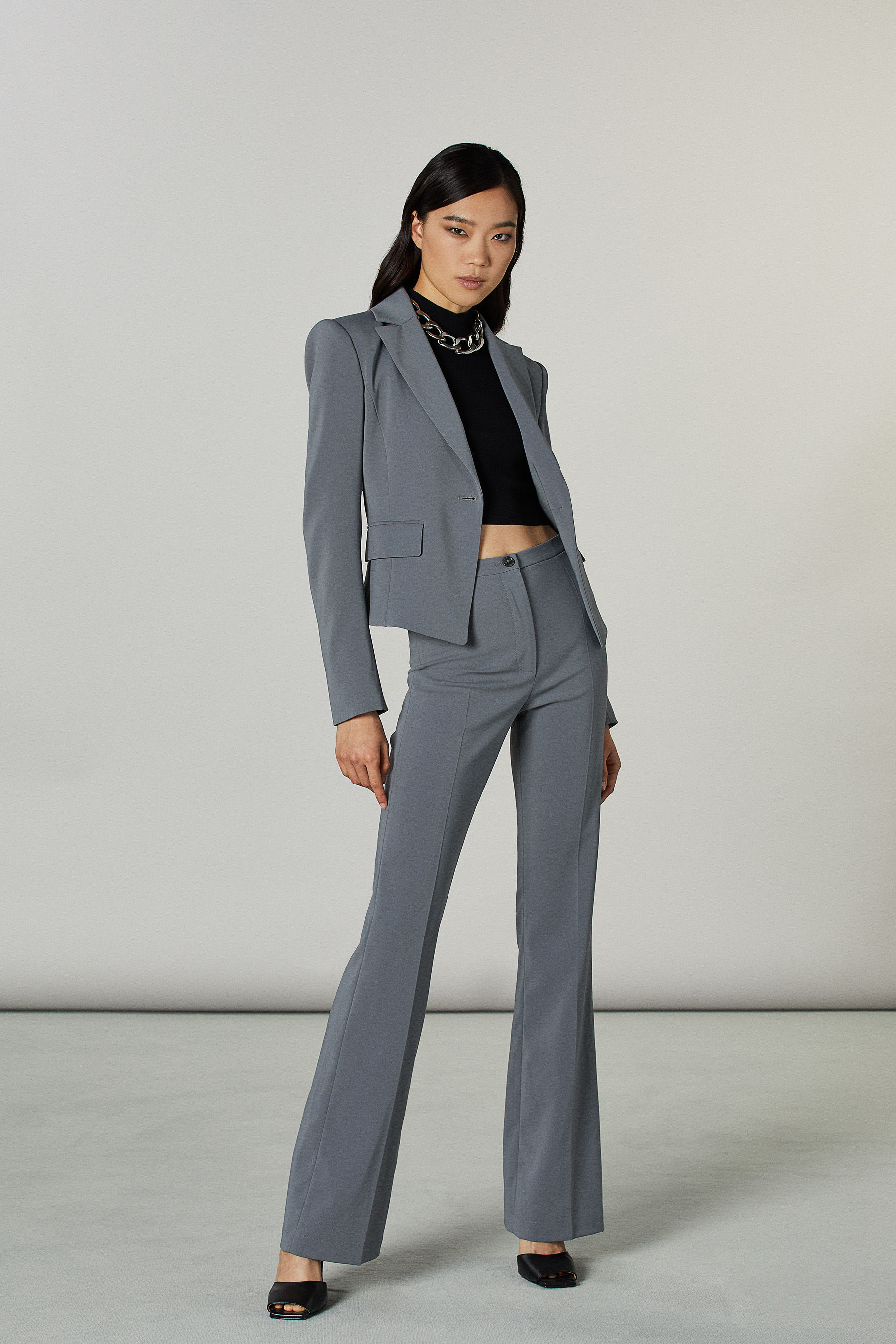 Pantalone a zampa ESSENTIAL | Patrizia Pepe