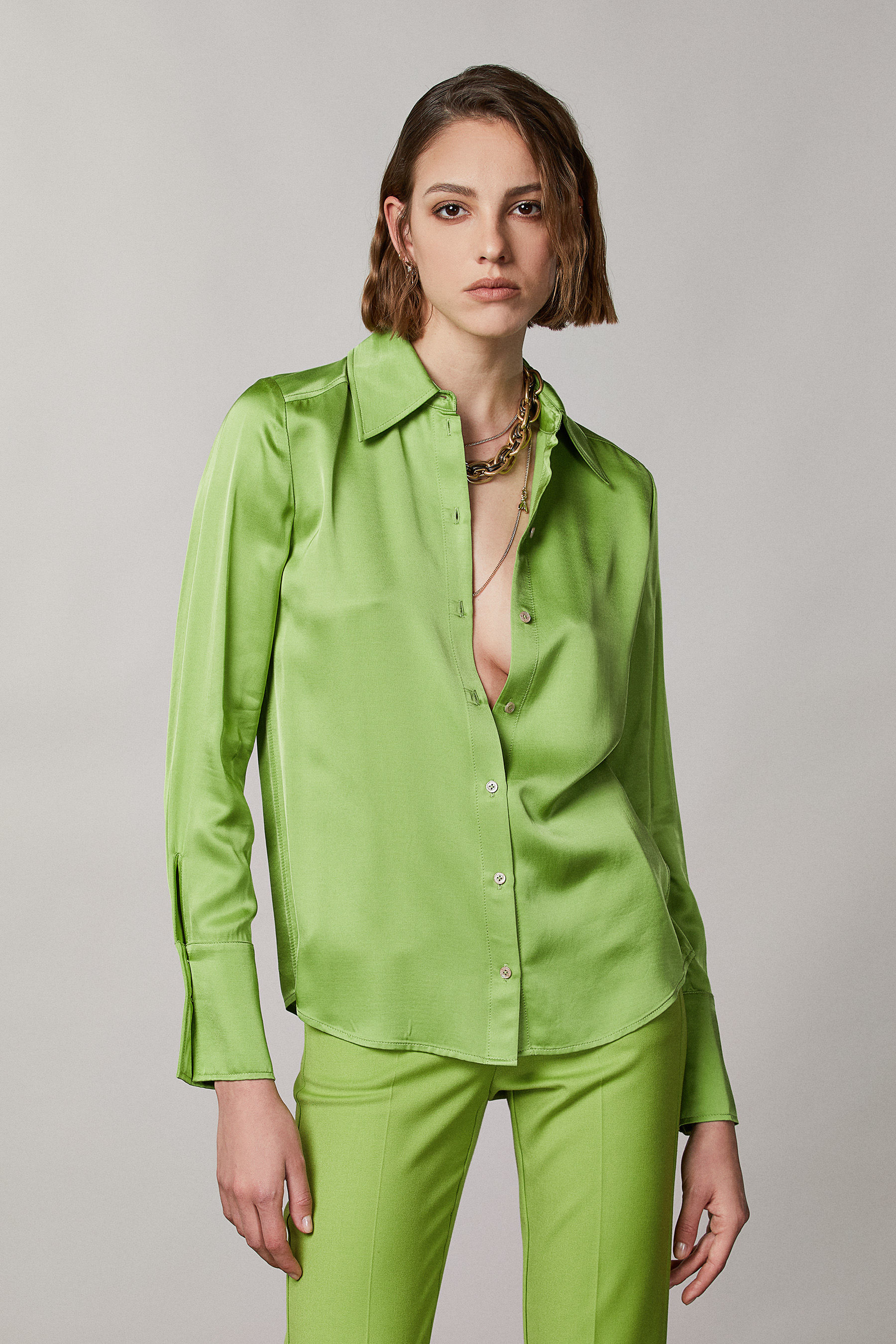 Camicia manica lunga polso alto