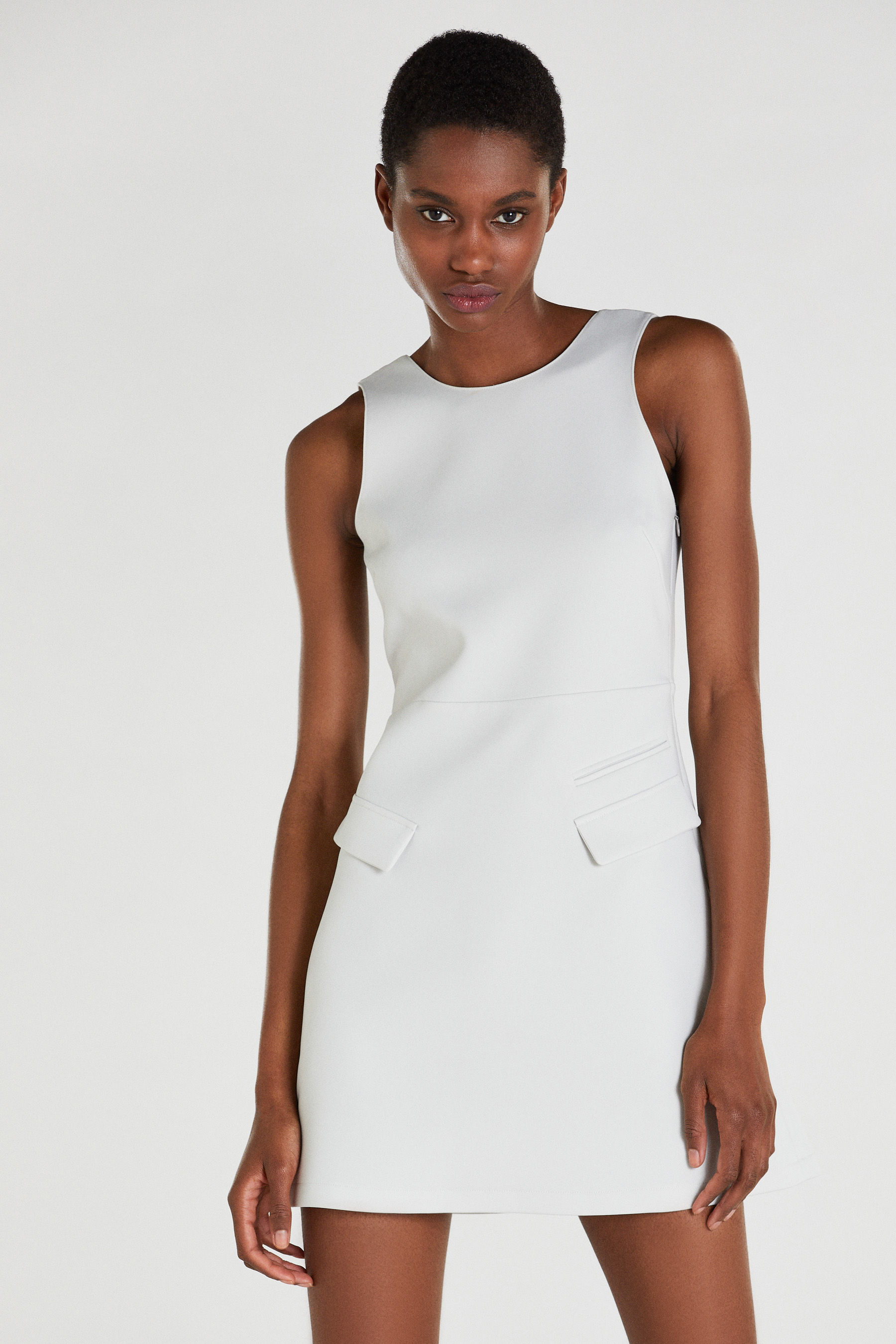 White “ESSENTIAL” mini dress | Patrizia Pepe