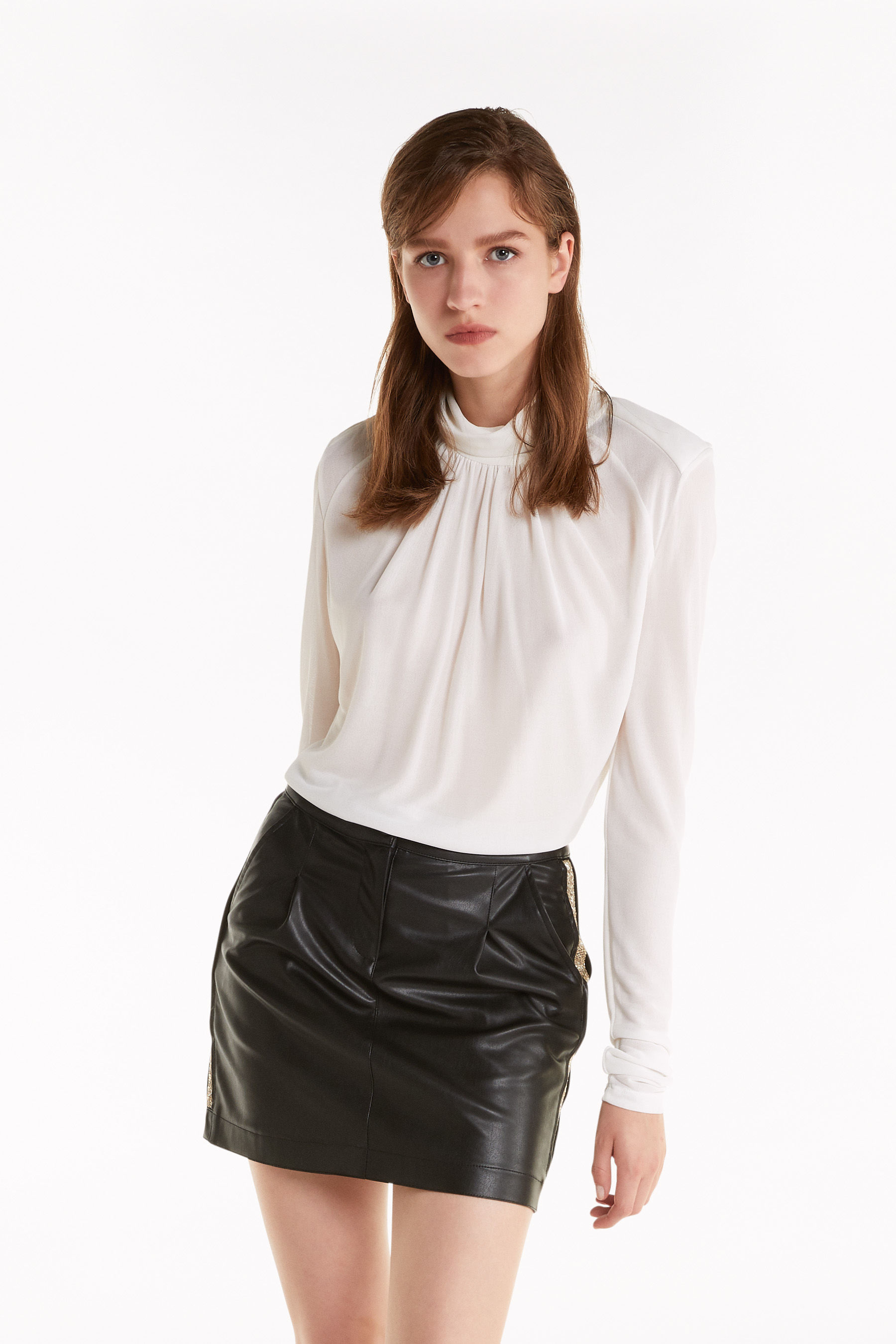 Gonna mini in pelle sintetica | Patrizia Pepe