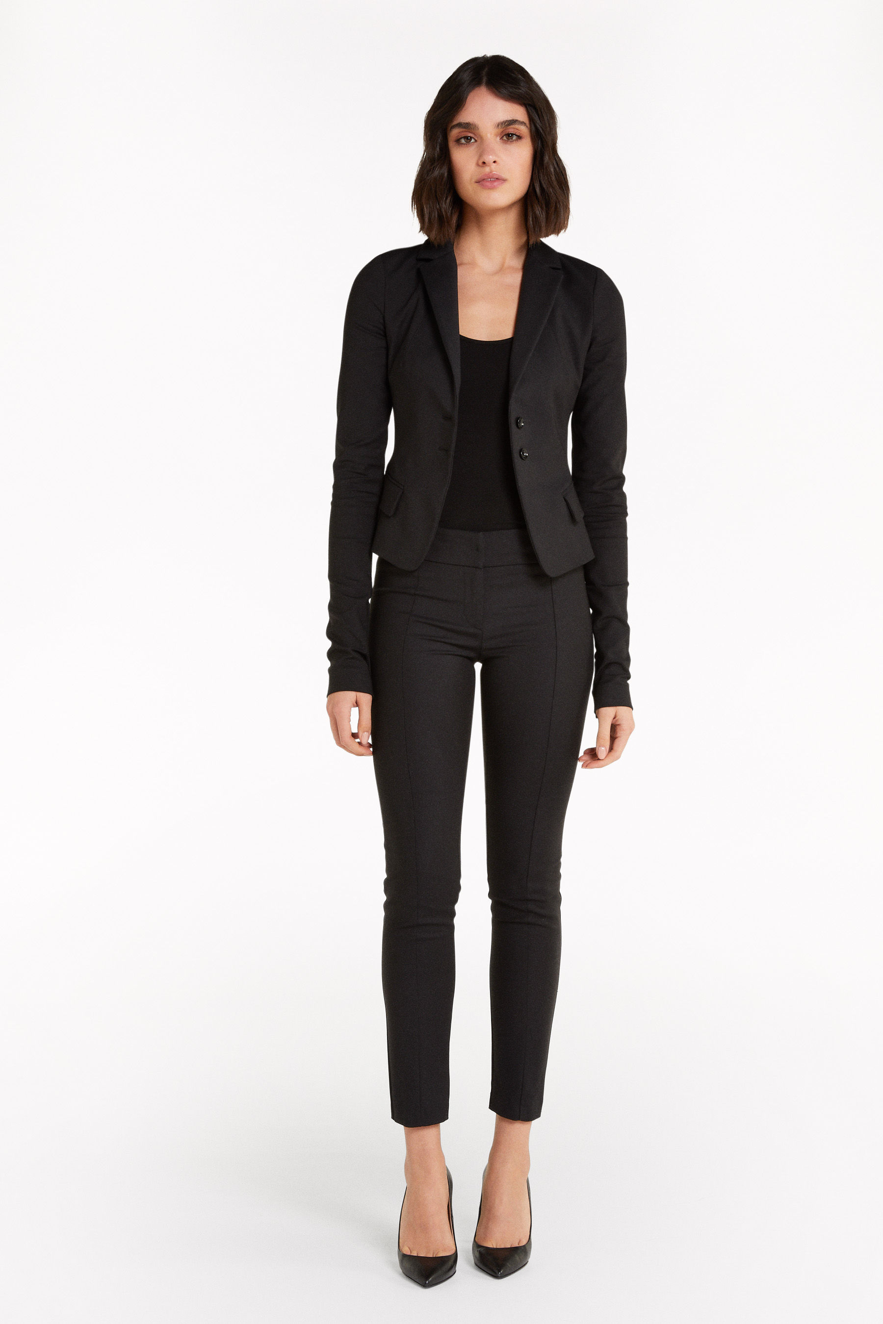 black stretch blazer