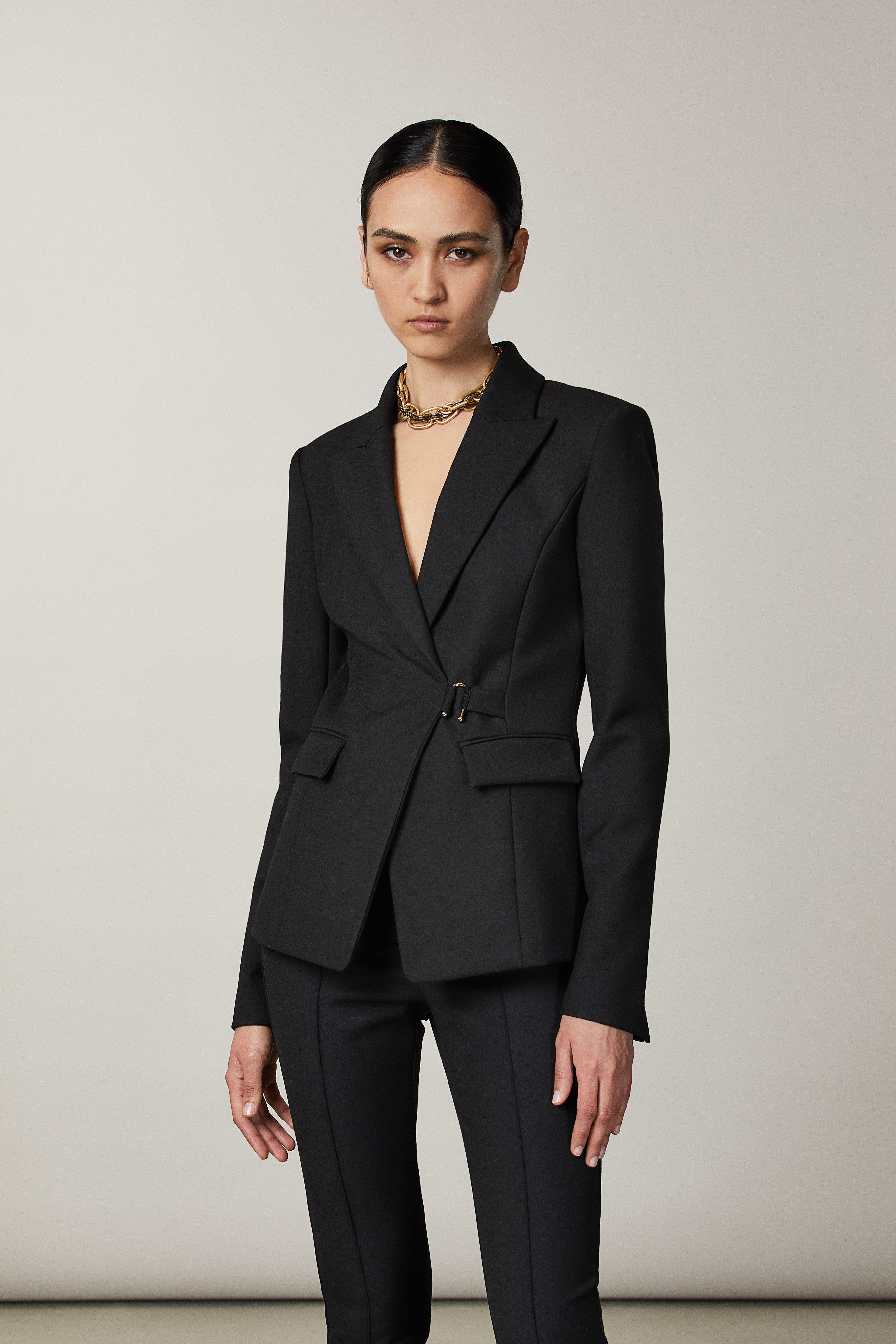 Giacca slim con piercing