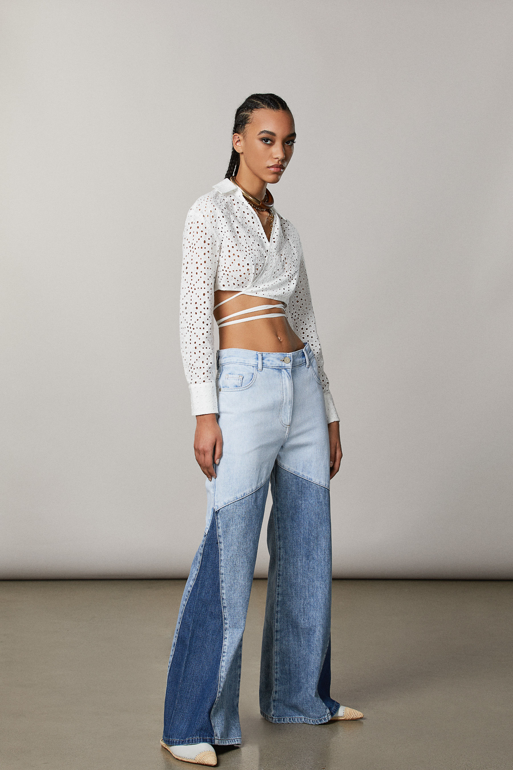 Pantalones acampanados denim | Patrizia 