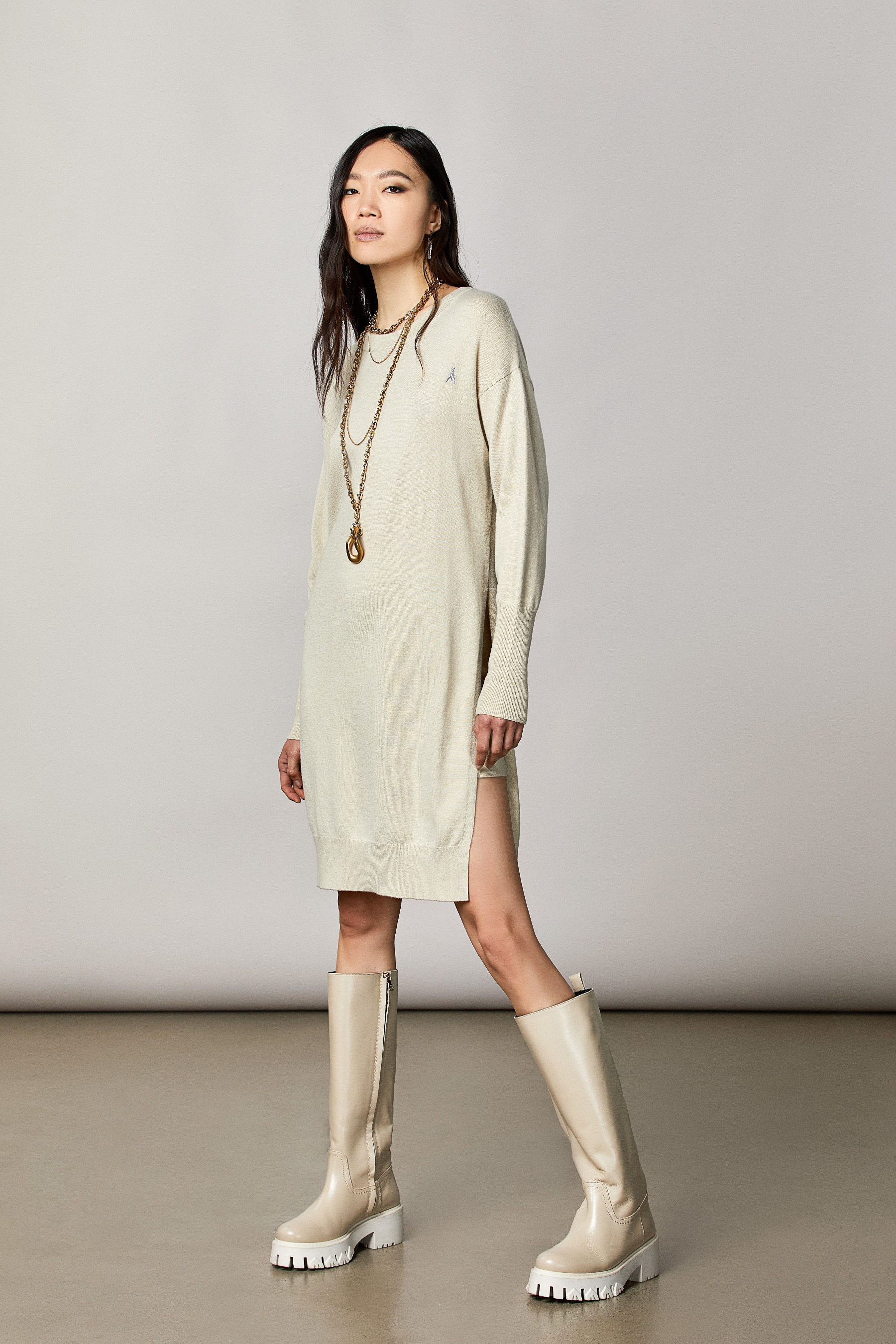 Maglia oversize in lana e viscosa