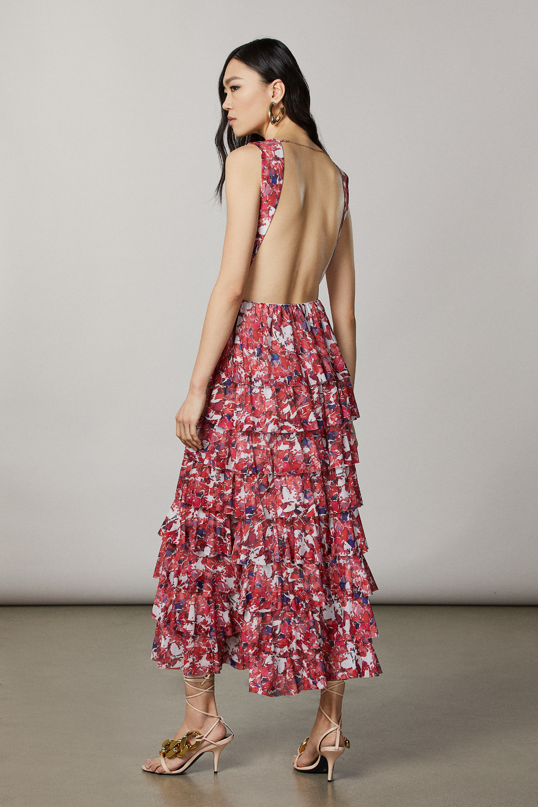 Abito midi smanicato in tulle | Patrizia Pepe